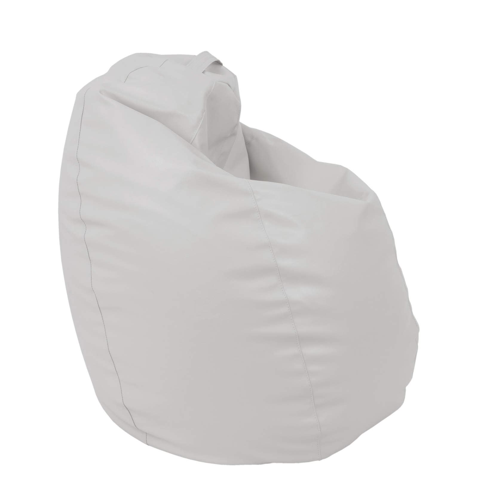 Mara - fotoliu puff - imitatie piele - alb [2]