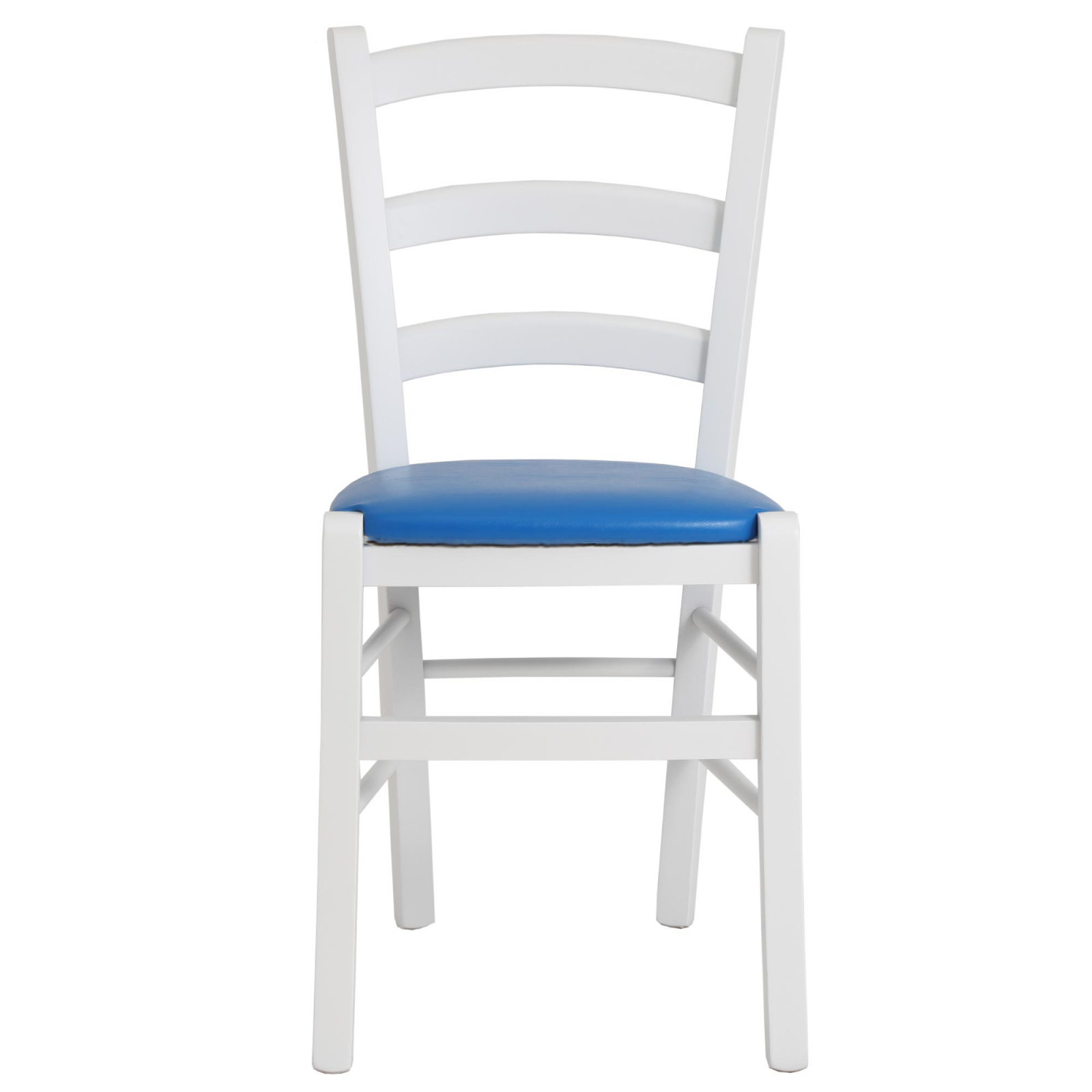 Scaun Paesana, cadru fag, culoare alb, material piele ecologica albastru [3]