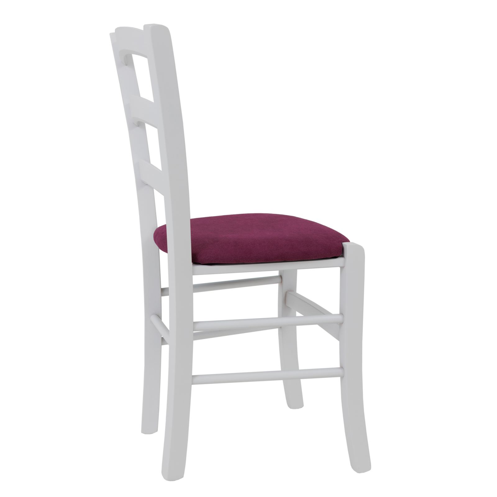 Scaun Paesana, cadru fag, culoare alb, material stofa K5 mov [2]