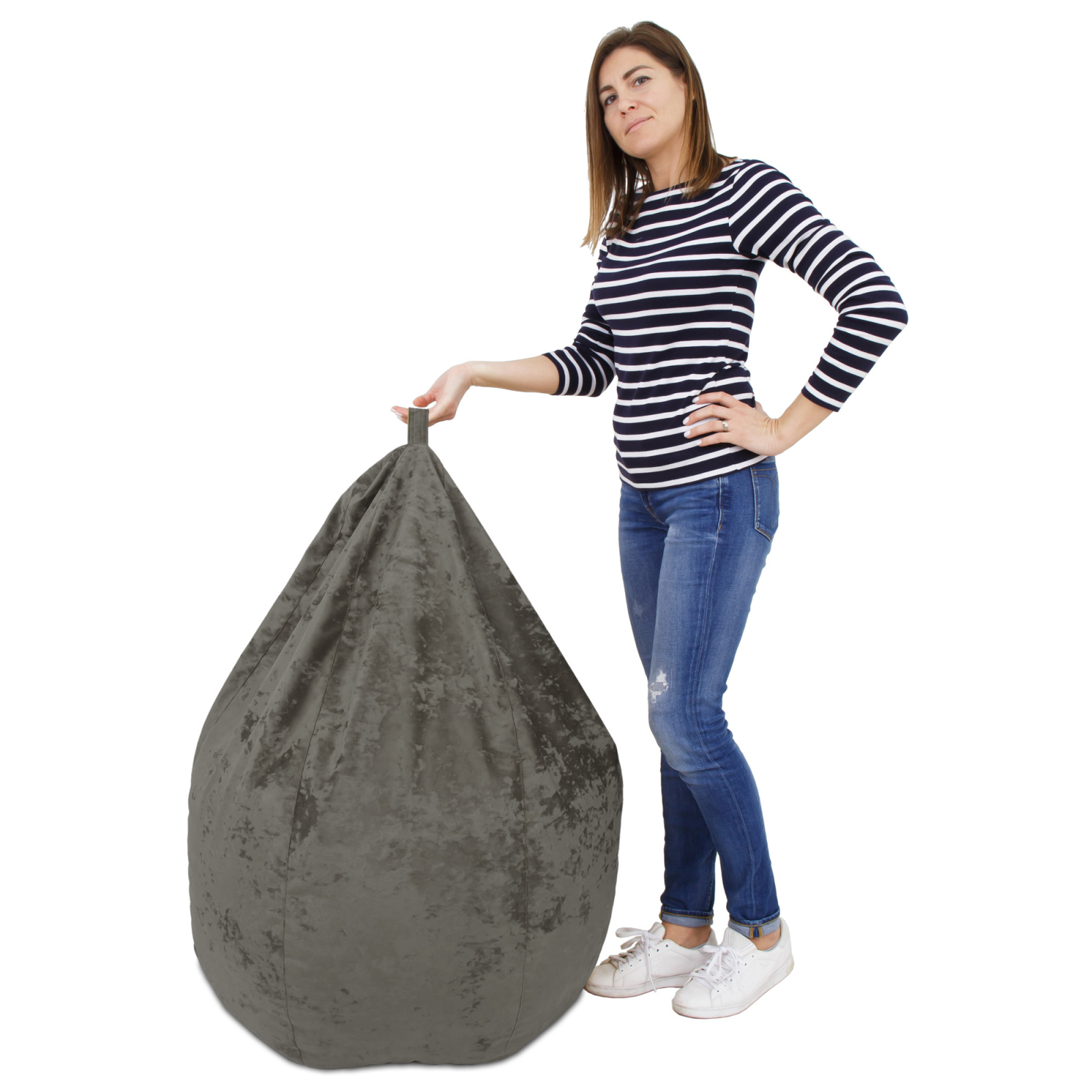 Mara - fotoliu puff - stofa E - gri 30 [4]