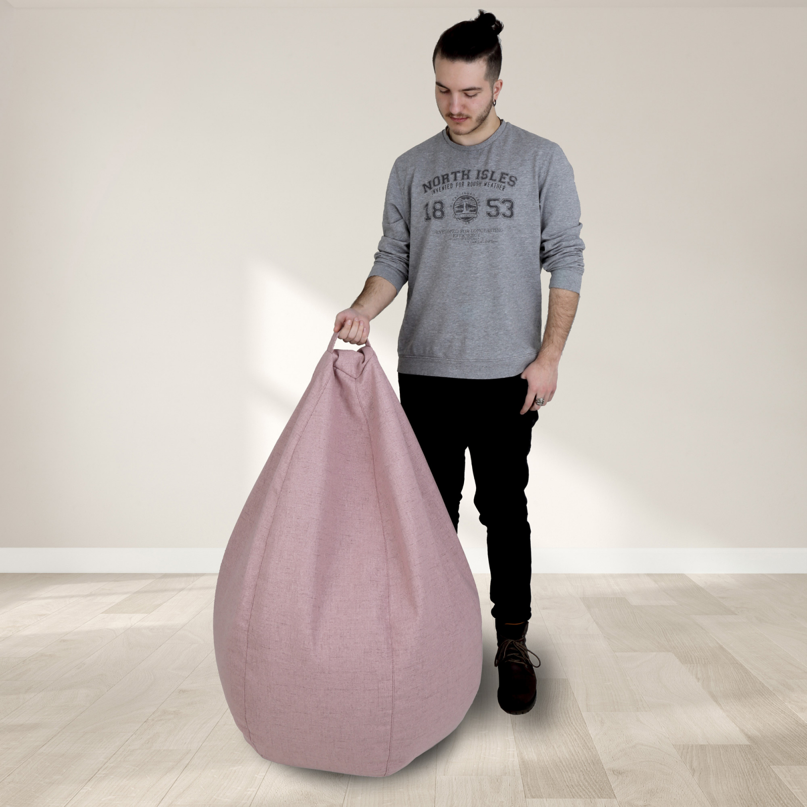 Mara - fotoliu puff - stofa G - roz 24 [4]