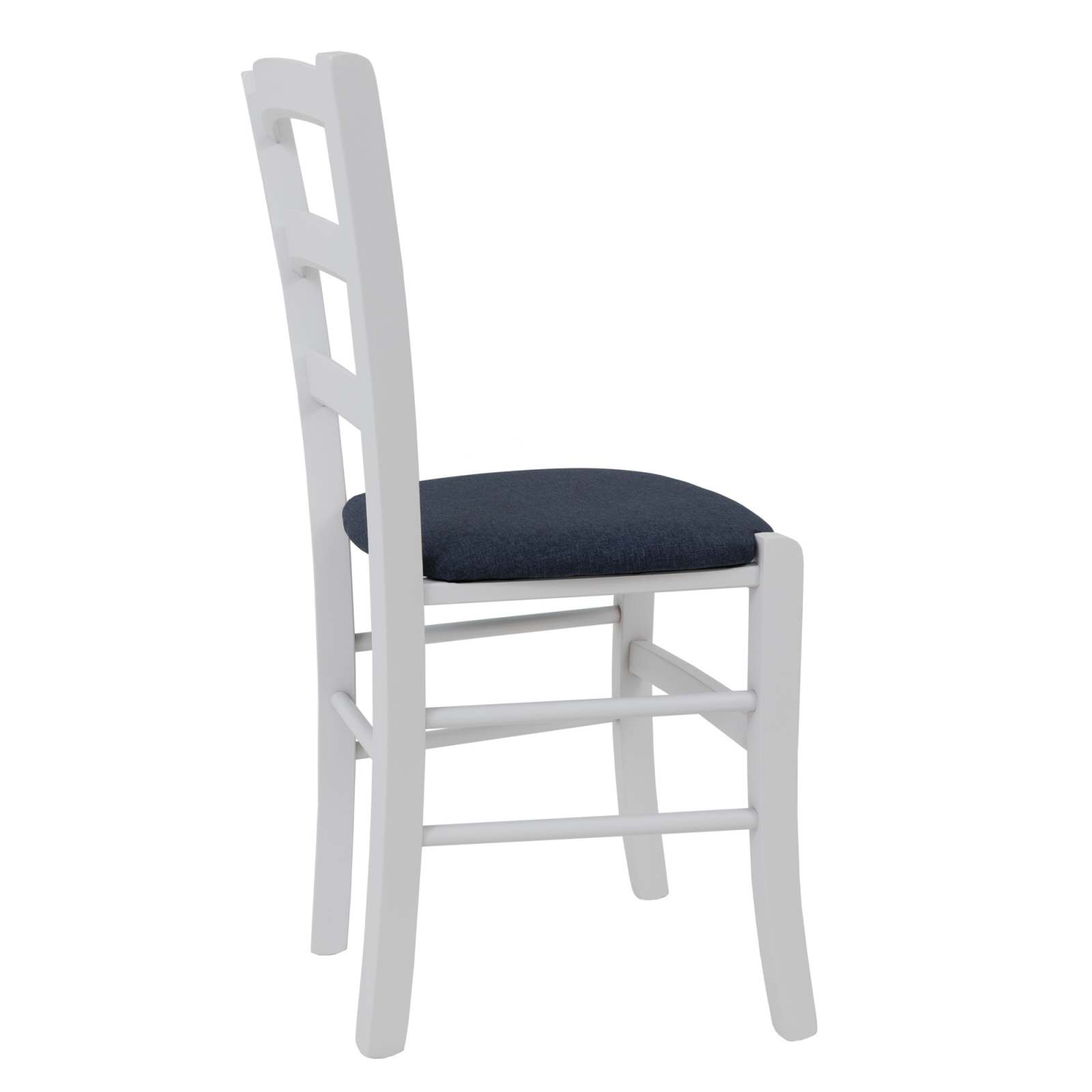 Scaun Paesana, cadru fag, culoare alb, material stofa S80 albastru [2]