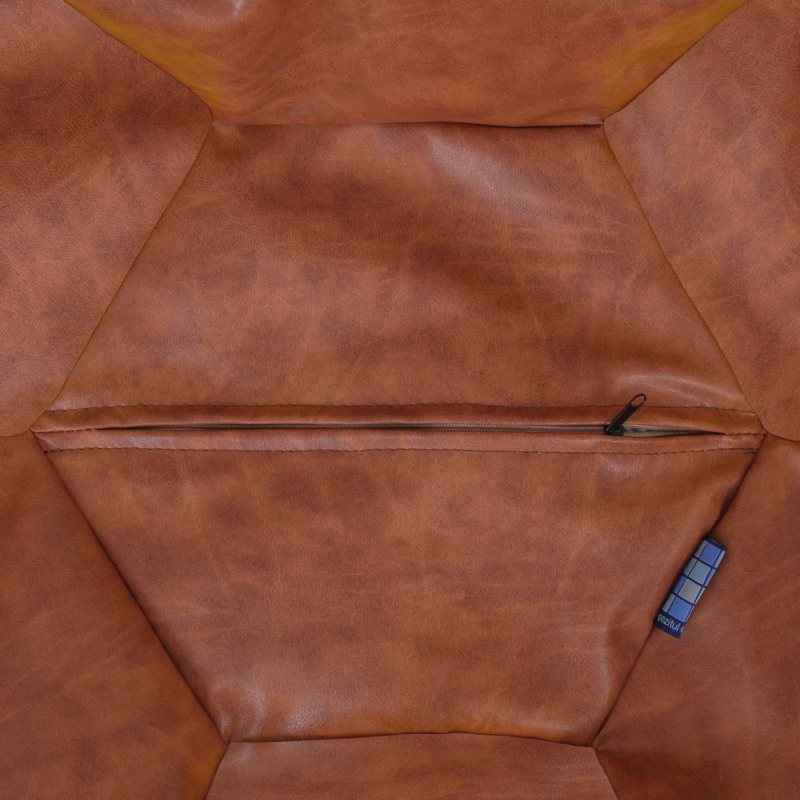 Baby Ball - fotoliu puf - imitatie piele cognac [2]