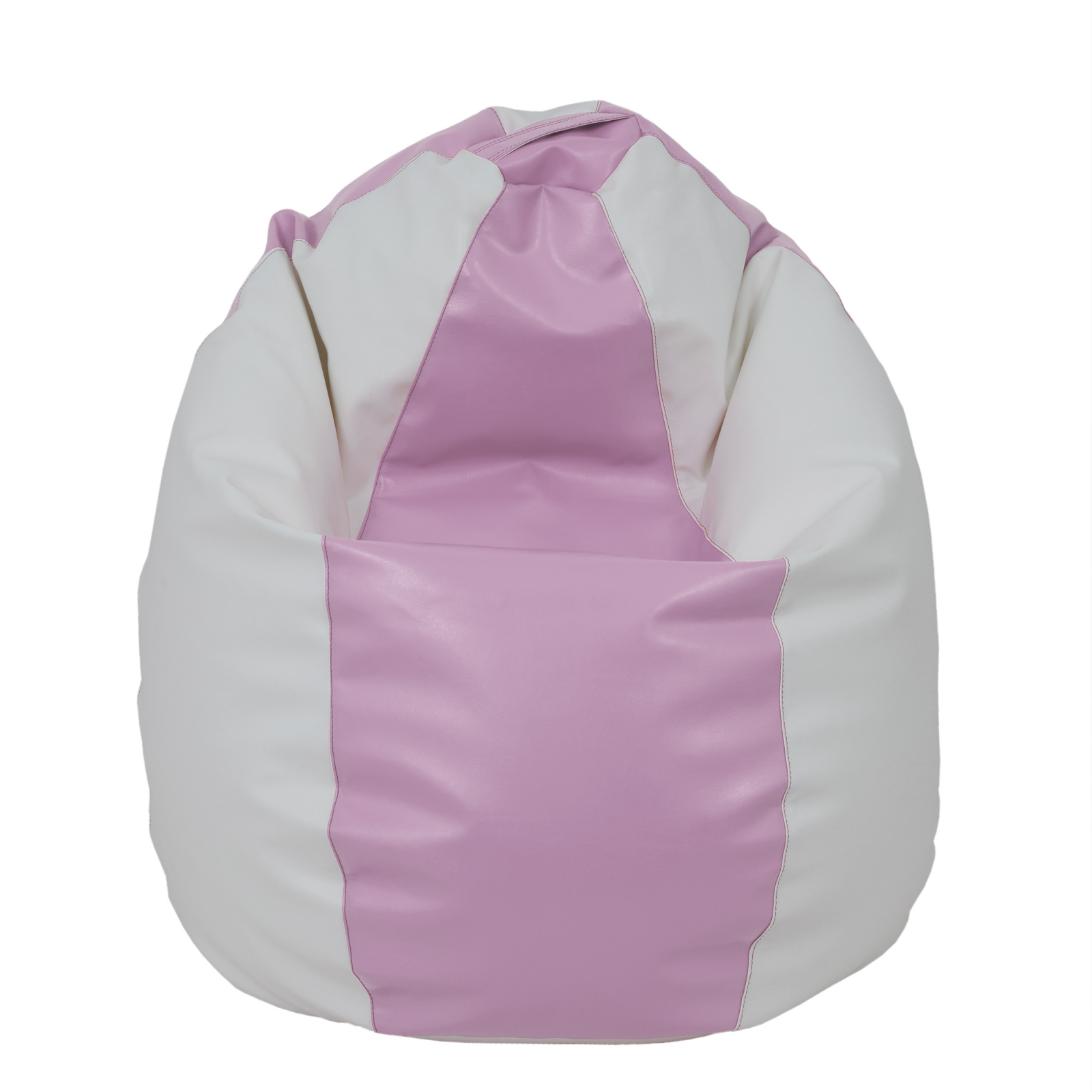 Mara - fotoliu puff - imitatie piele - mov/ alb [1]