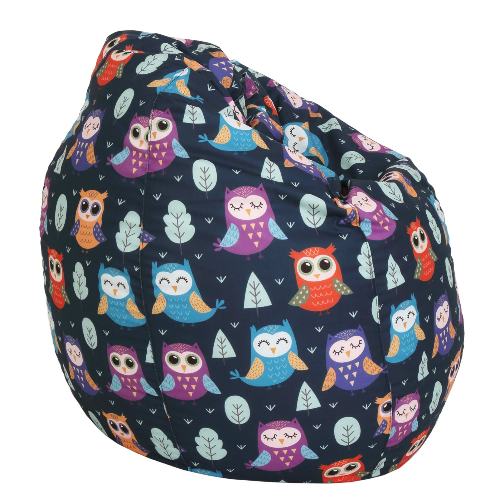 Mara - fotoliu puff - stofa print - bufnite [2]