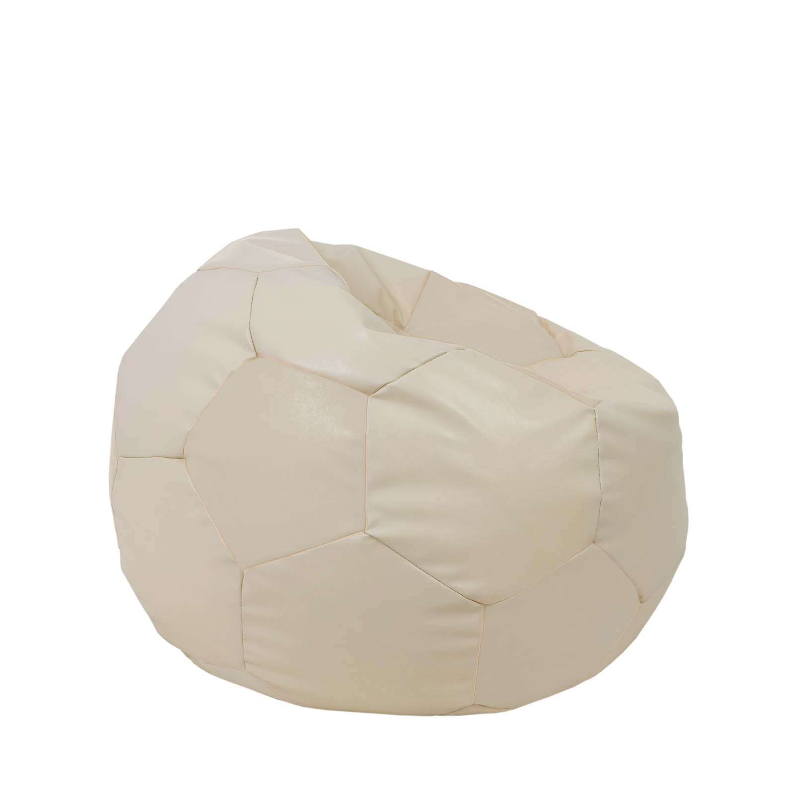 Mondo Ball - fotoliu puf - imitatie piele - crem [1]