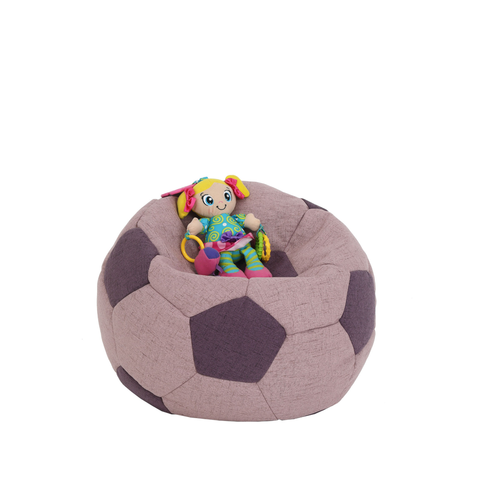 Baby Ball - fotoliu puf -stofa G-roz/mov [2]