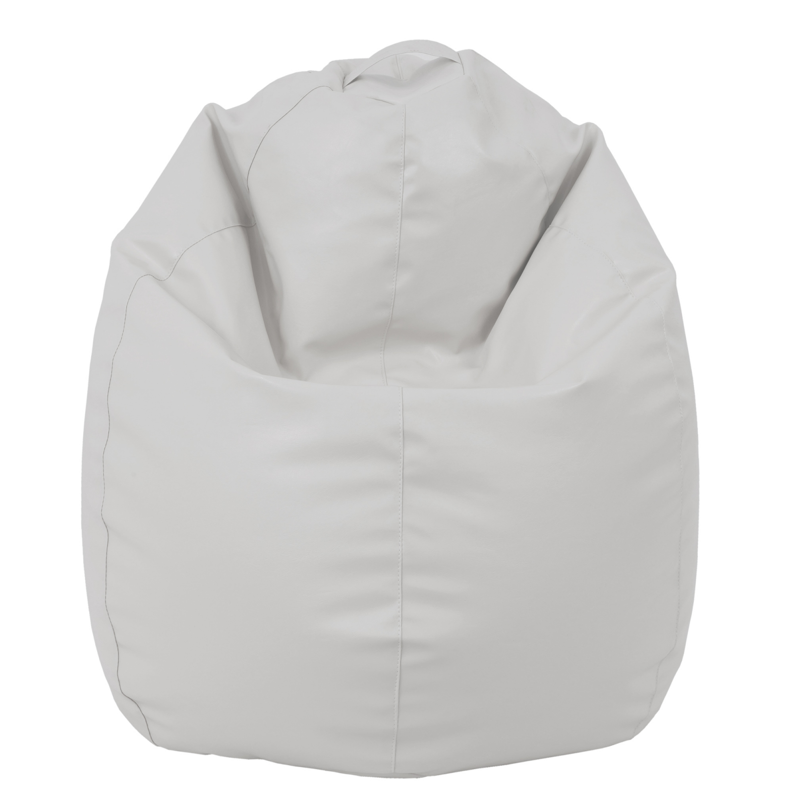 Mara - fotoliu puff - imitatie piele - alb [1]