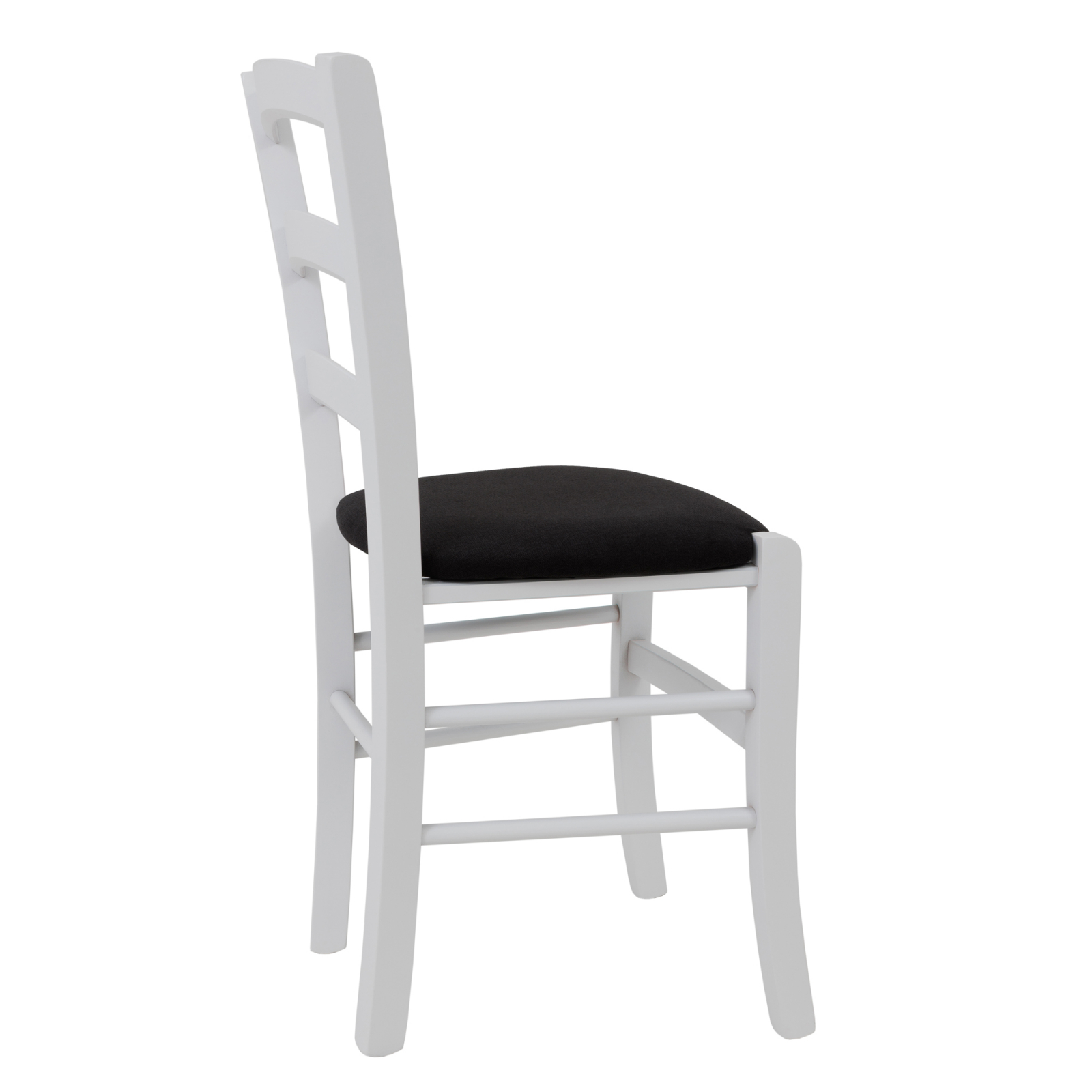 Scaun Paesana, cadru fag, culoare alb, material stofa K6 negru [2]