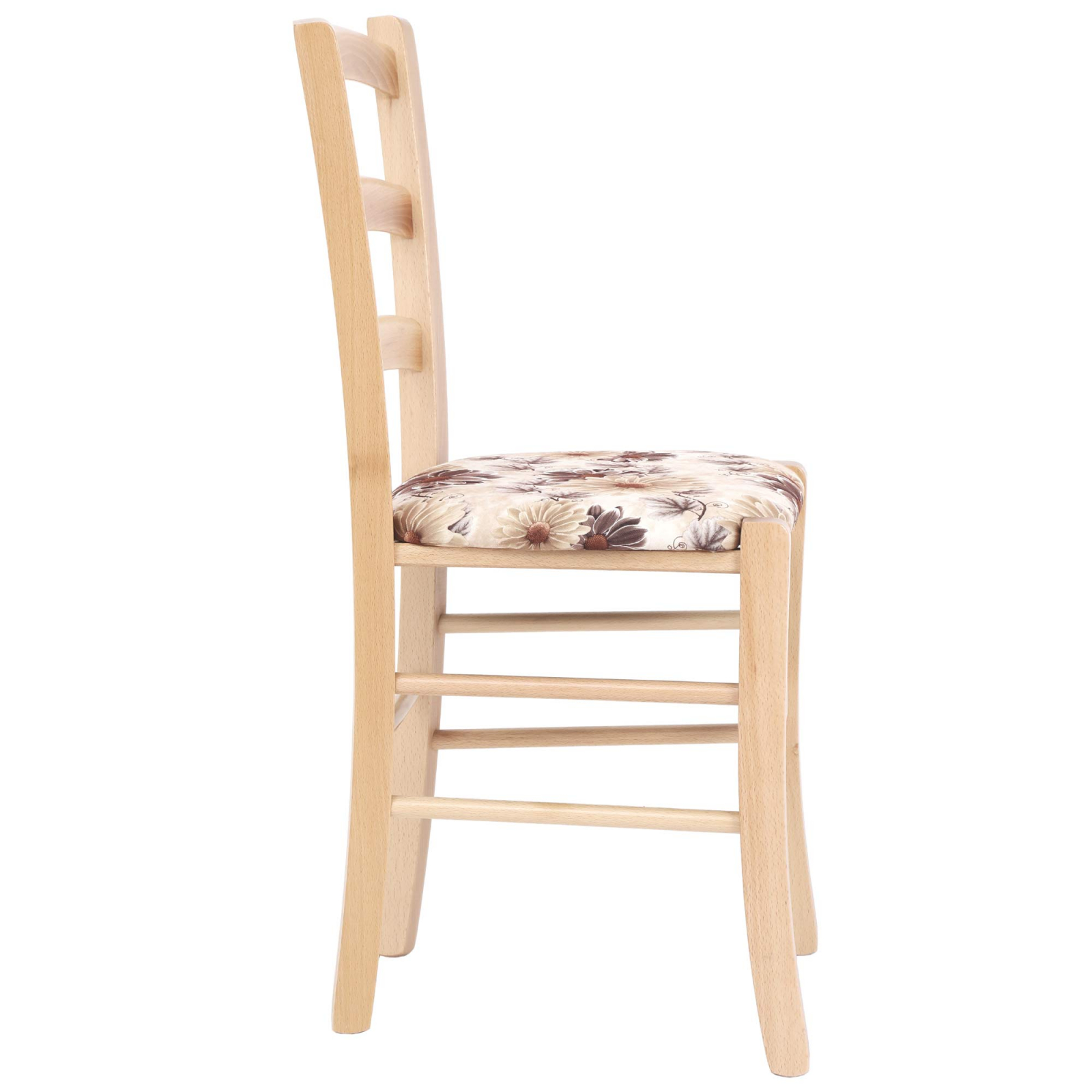 Scaun Paesana, cadru fag, material stofa print floral maro [1]