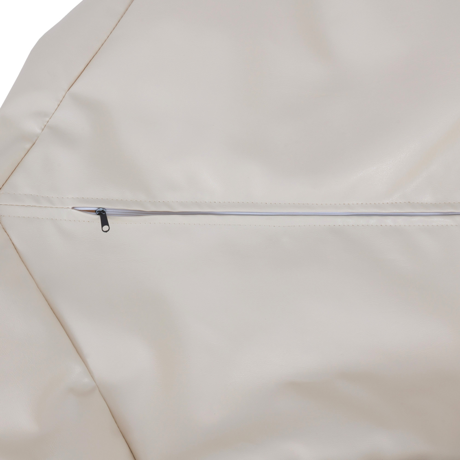 Mara - fotoliu puff - imitatie piele - crem [3]