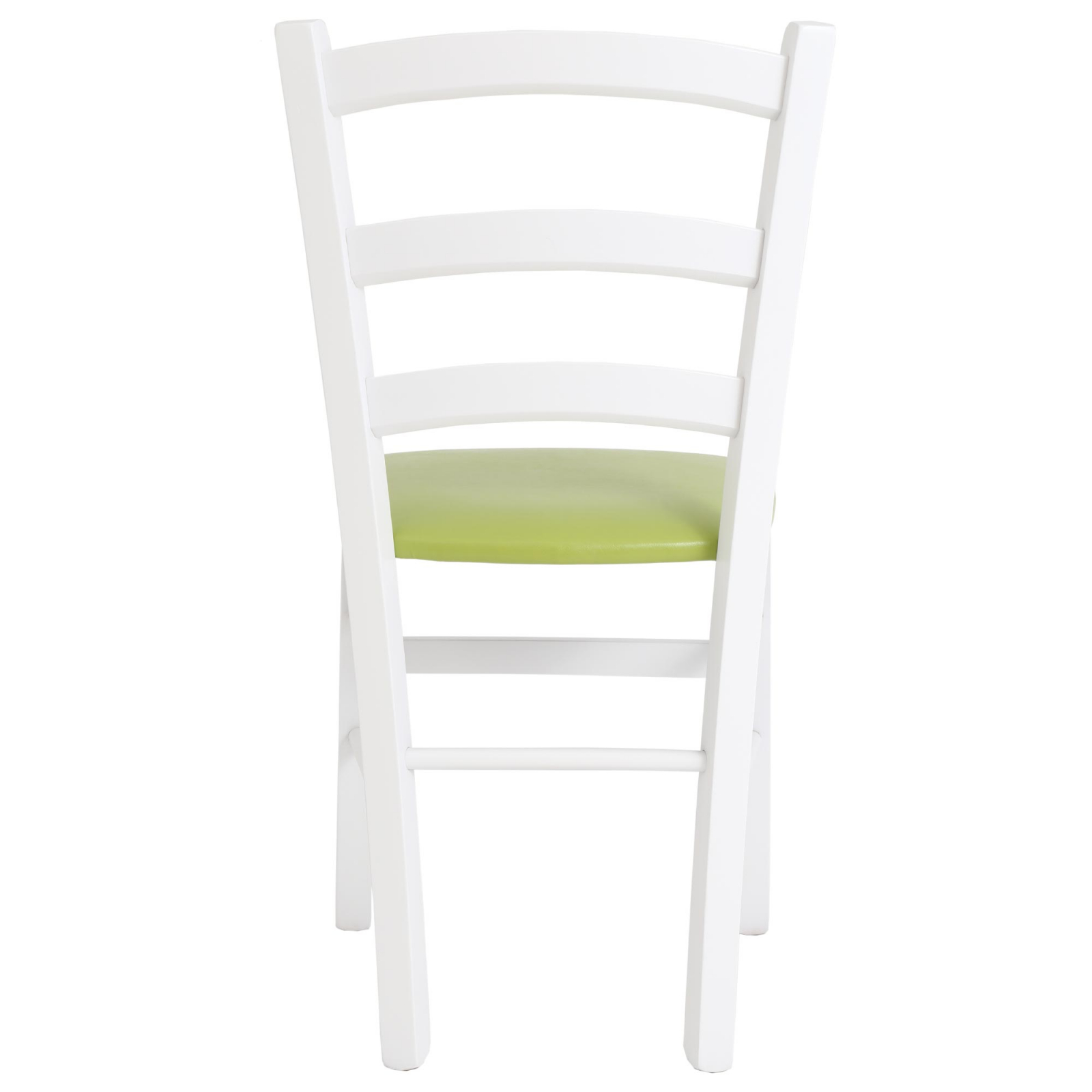 Scaun Paesana, cadru fag, culoare alb, material piele ecologica verde [3]