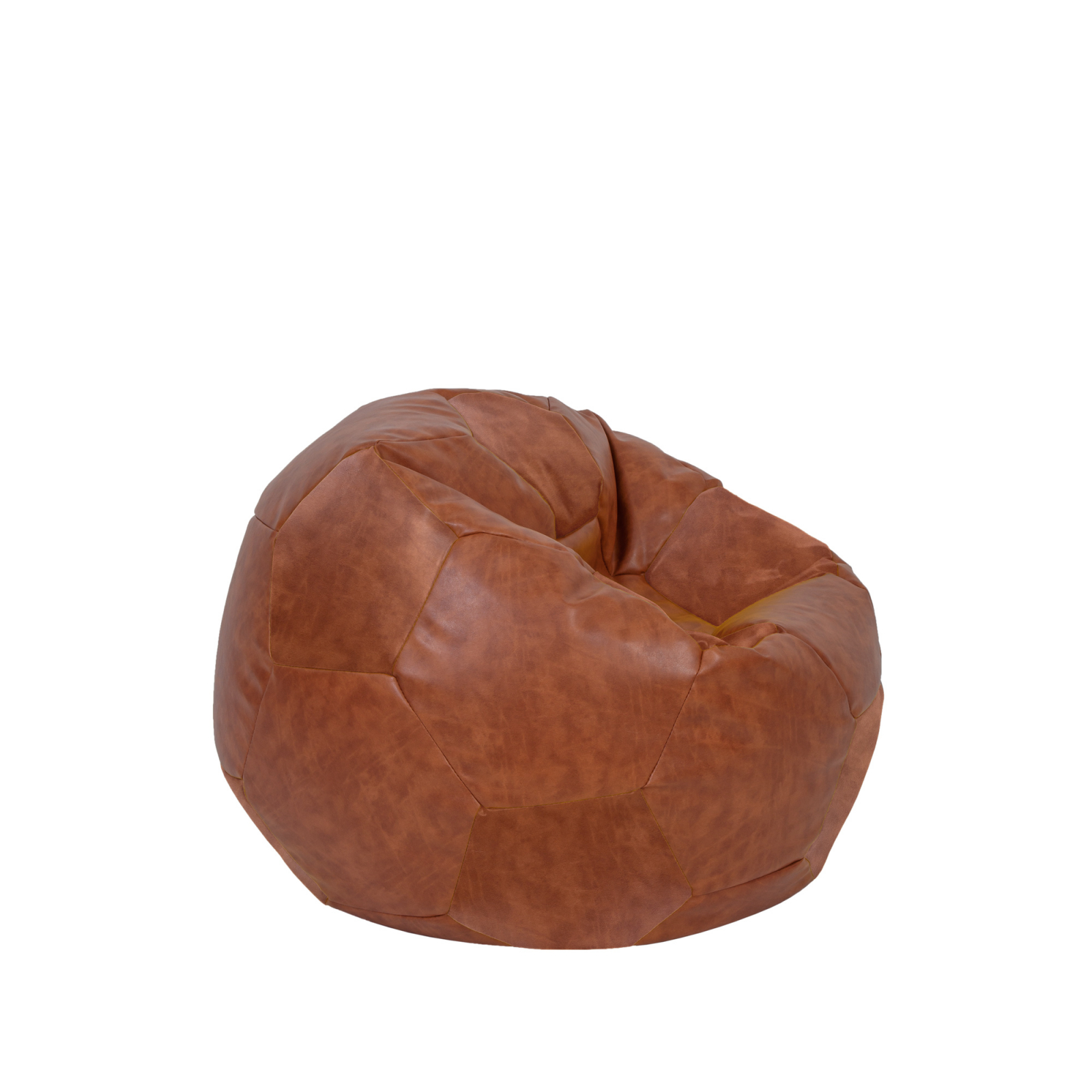Baby Ball - fotoliu puf - imitatie piele cognac [1]