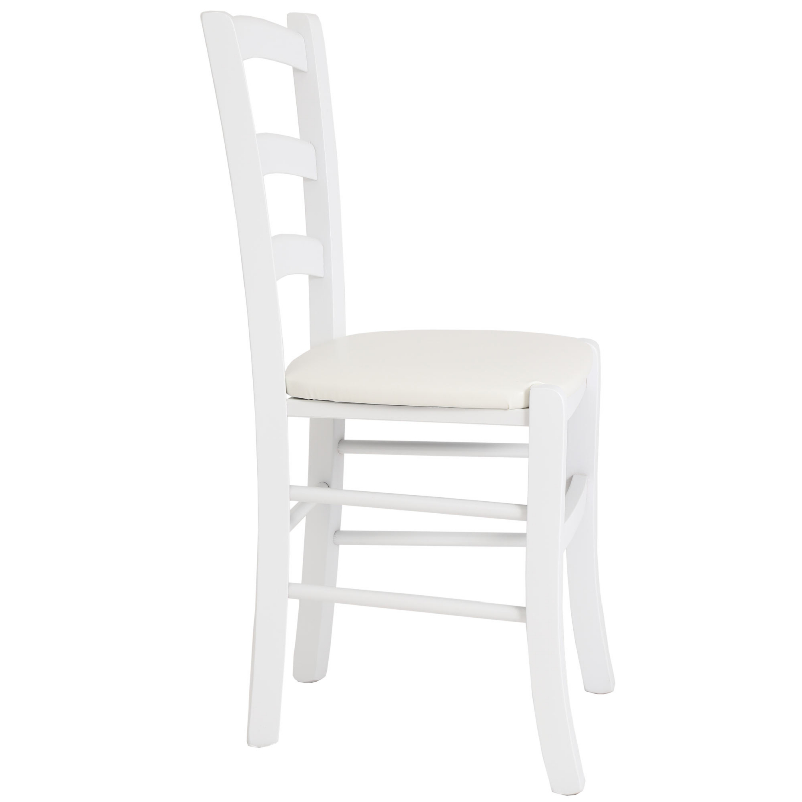 Scaun Paesana, cadru fag, culoare alb, material piele ecologica alb [1]