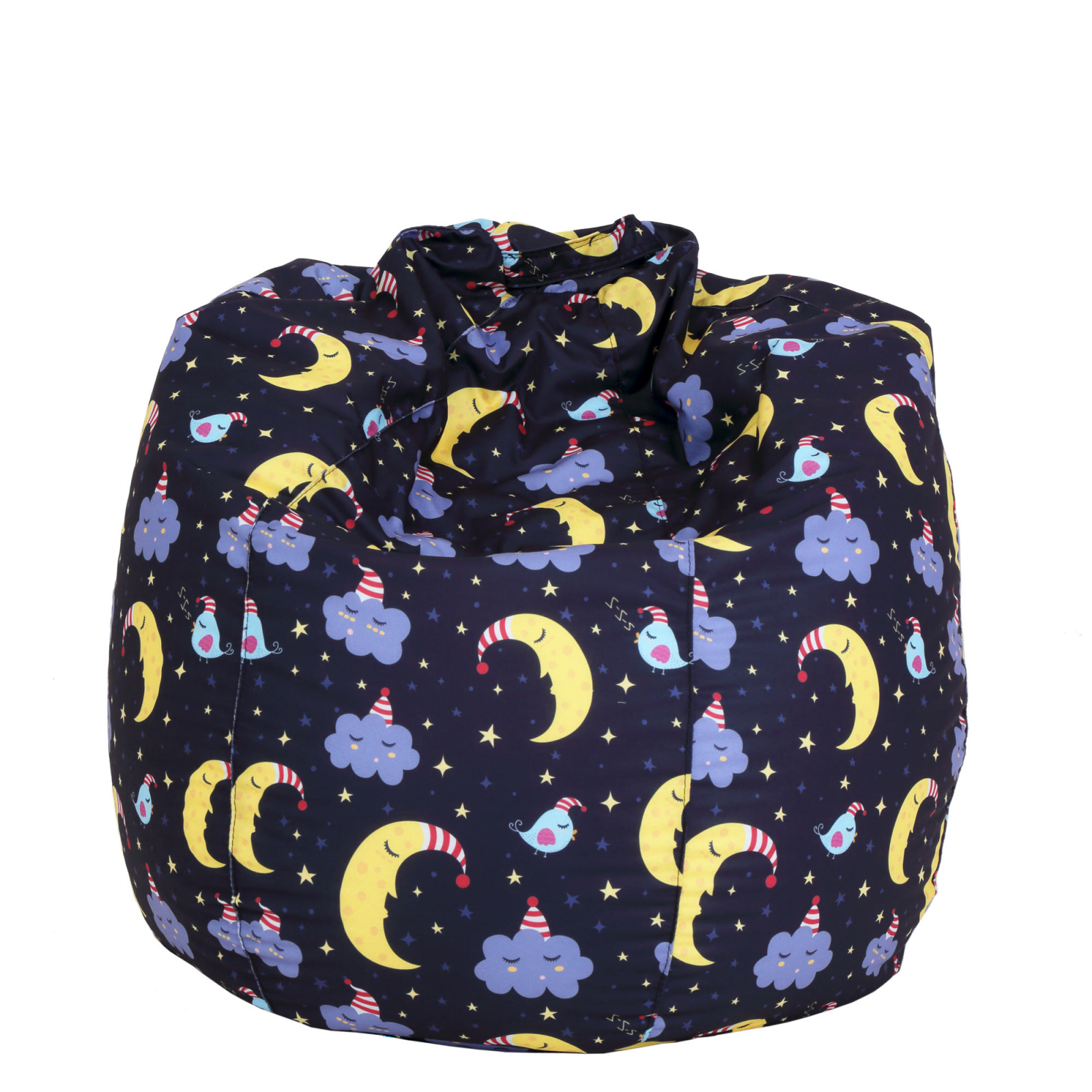 Mara - fotoliu puff - stofa print - luna si nori [2]