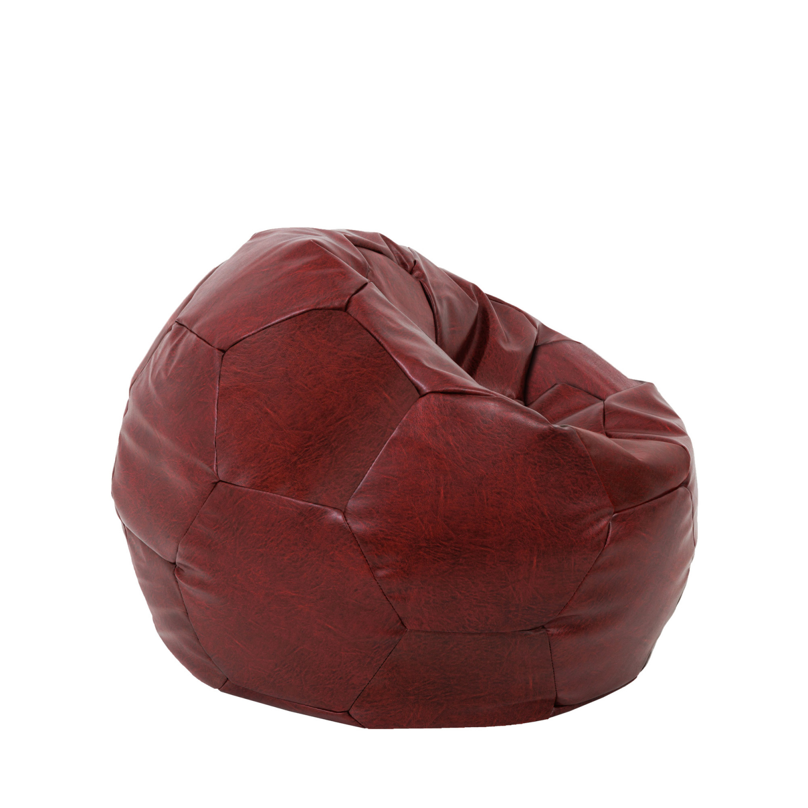 Mondo Ball - fotoliu puf - imitatie piele - visiniu [1]