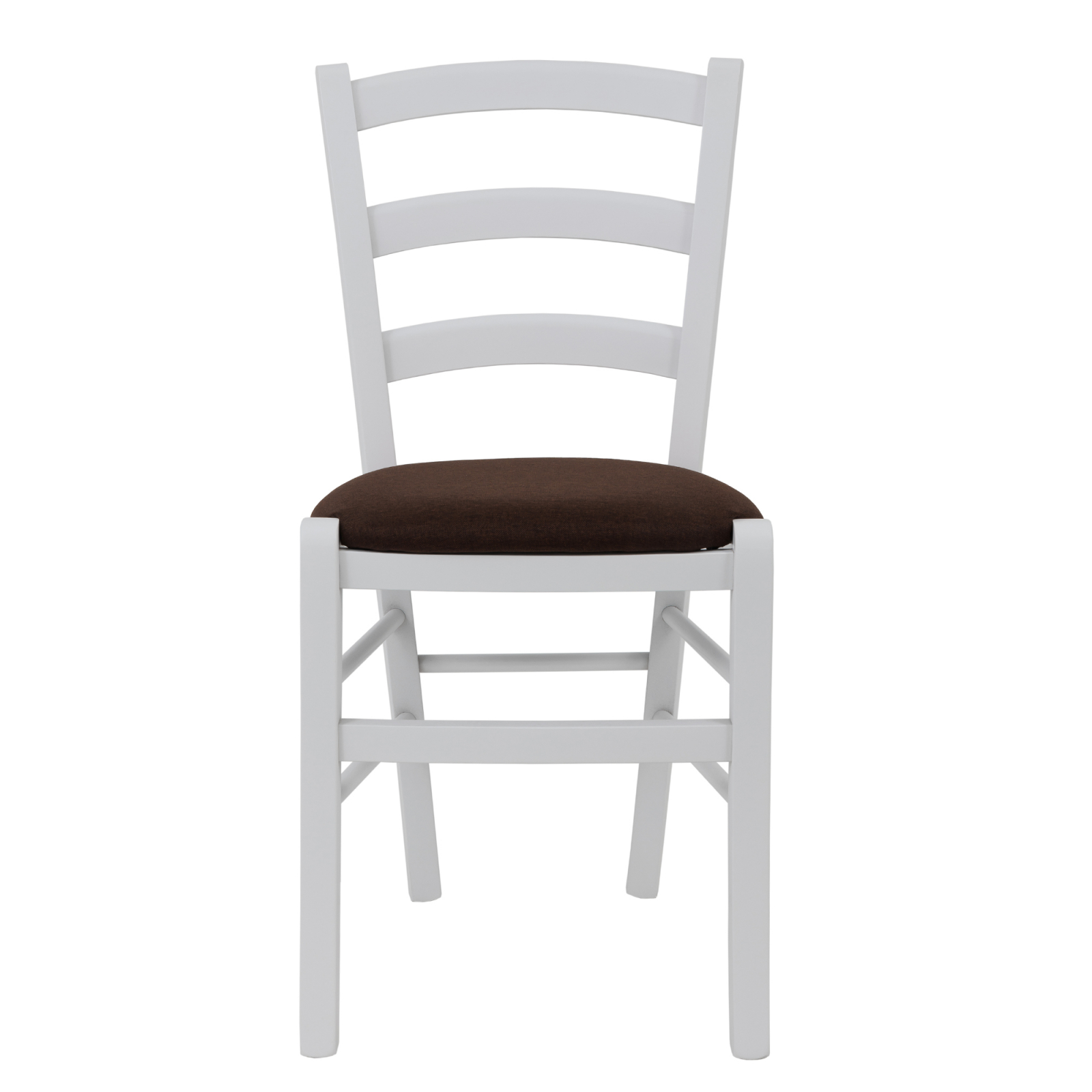 Scaun Paesana, cadru fag, culoare alb, material stofa S16 maro [1]