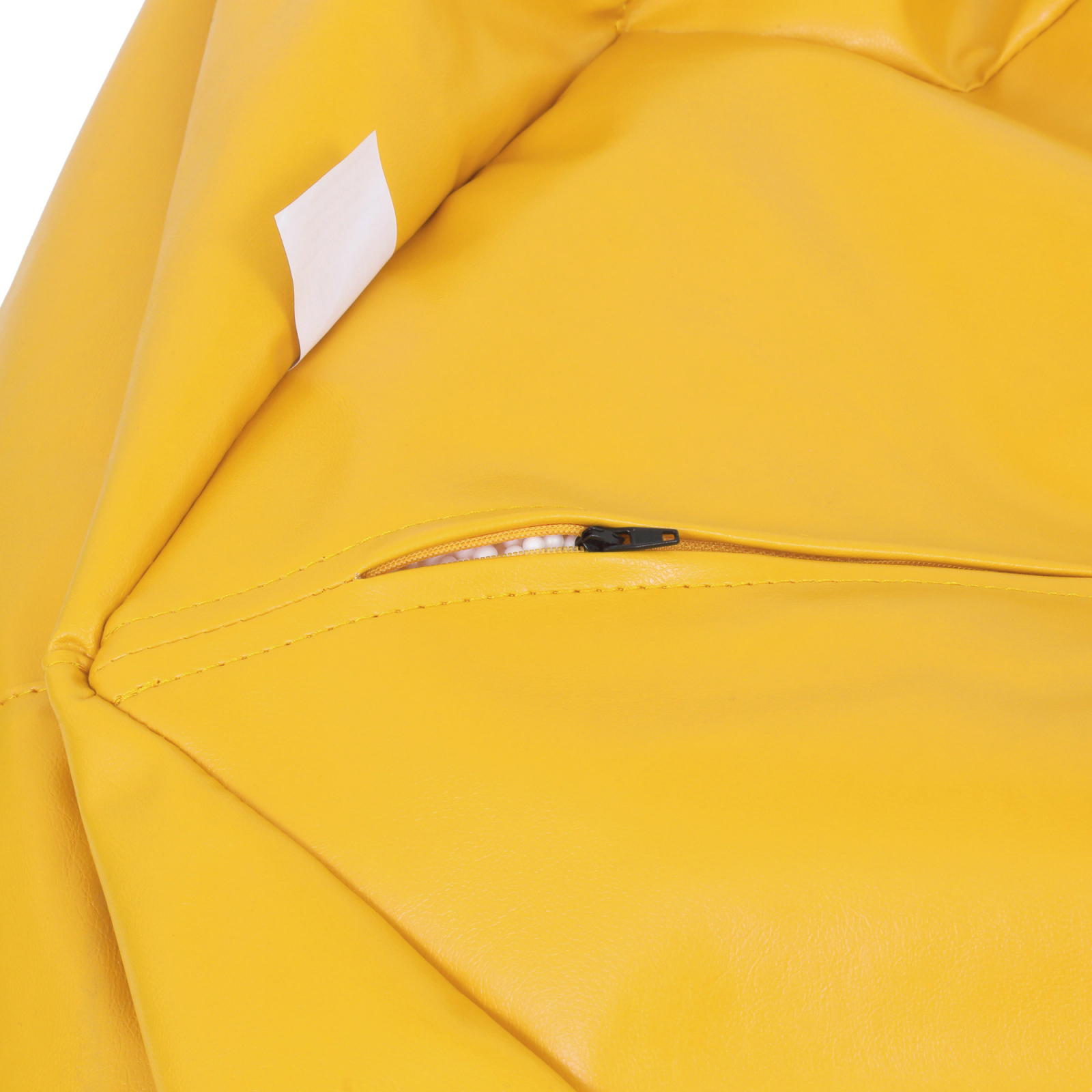 Mara - fotoliu puff - imitatie piele - galben [2]