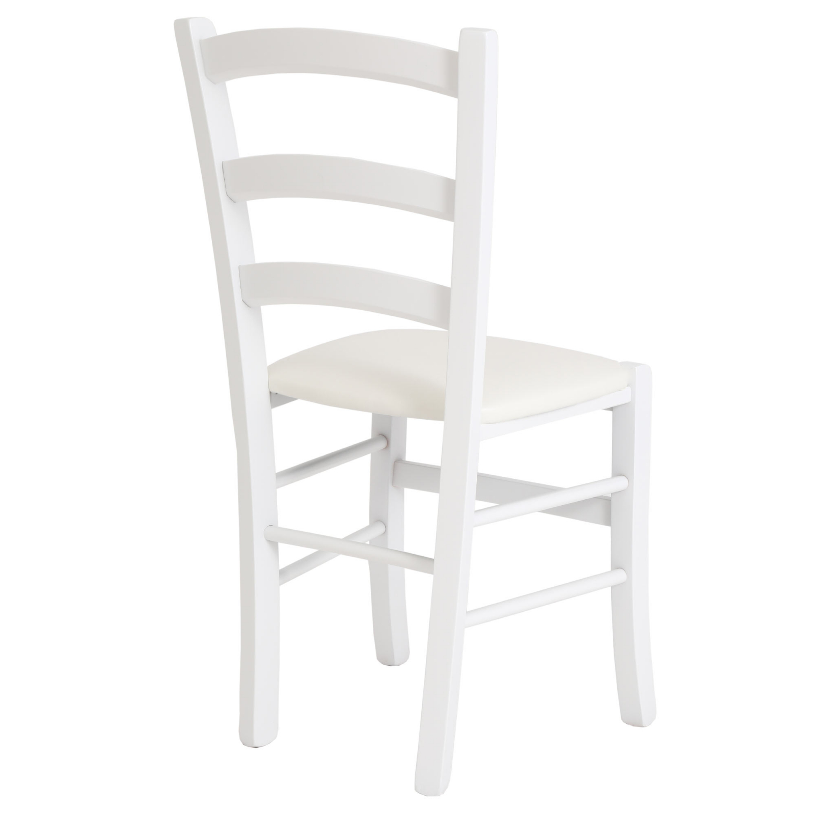 Scaun Paesana, cadru fag, culoare alb, material piele ecologica alb [2]