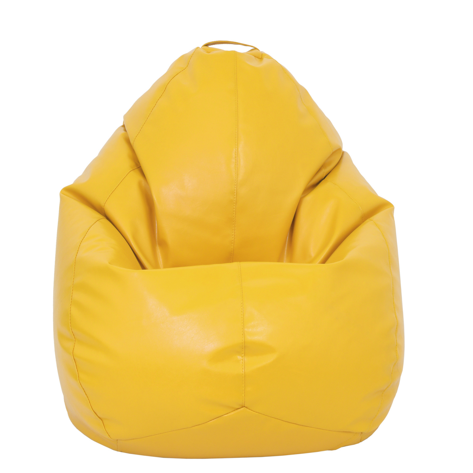 Mara - fotoliu puff - imitatie piele - galben [1]