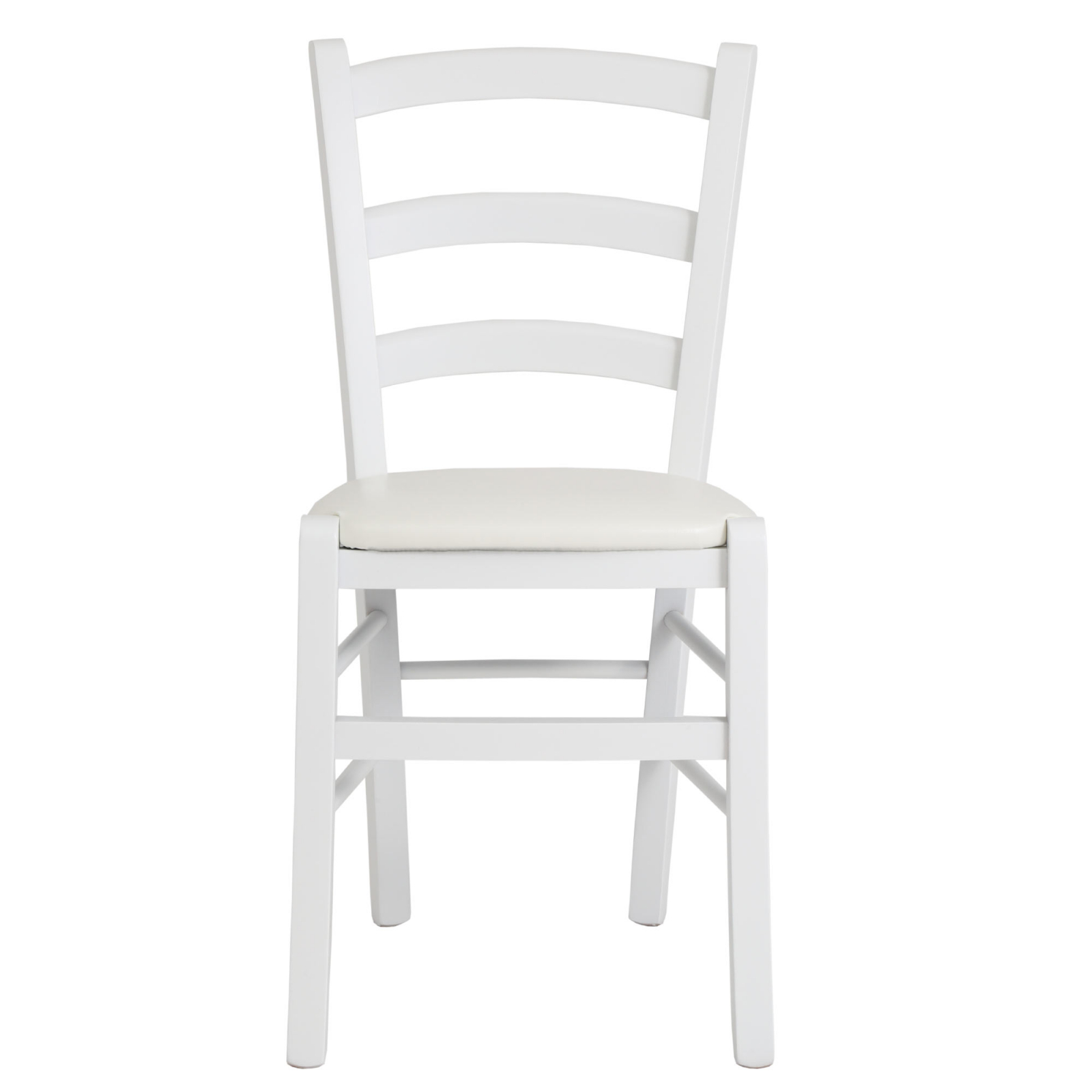 Scaun Paesana, cadru fag, culoare alb, material piele ecologica alb [4]