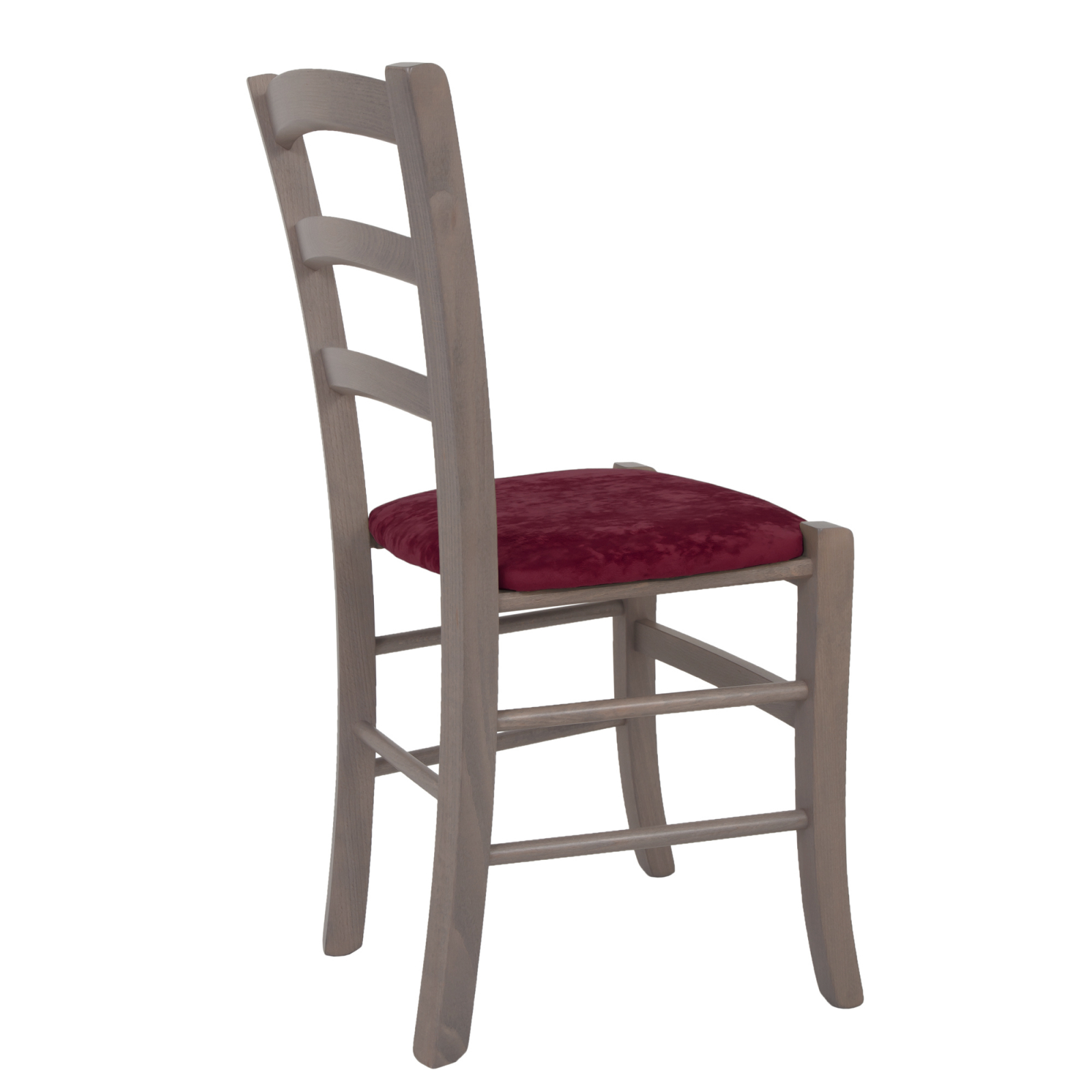 Scaun Paesana, cadru fag, culoare gri, material stofa E42 visiniu [2]