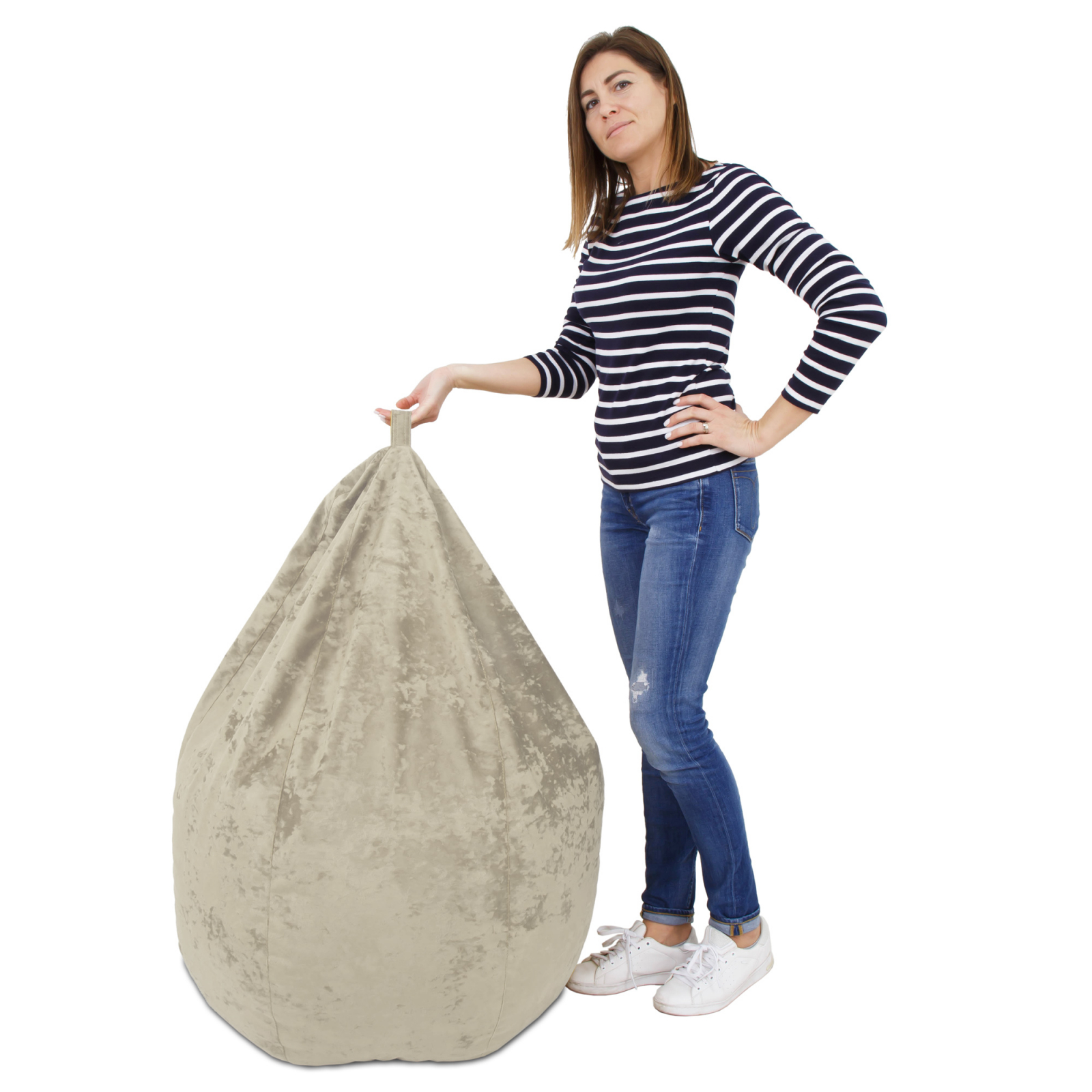 Mara - fotoliu puff - stofa E - crem 04 [4]