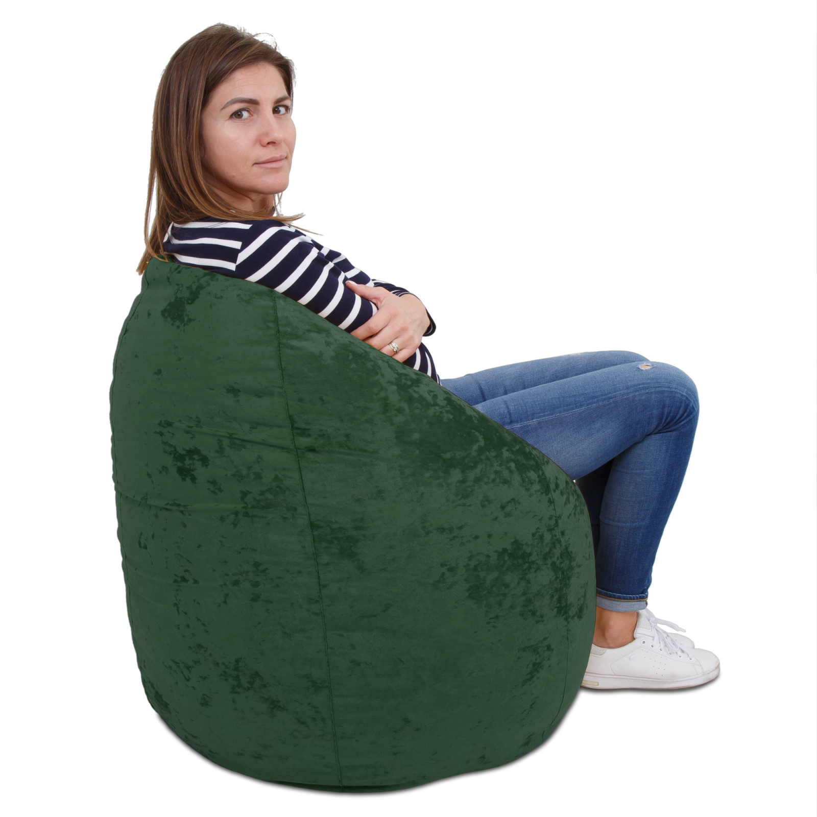 Mara - fotoliu puff - stofa E - verde 57 [3]