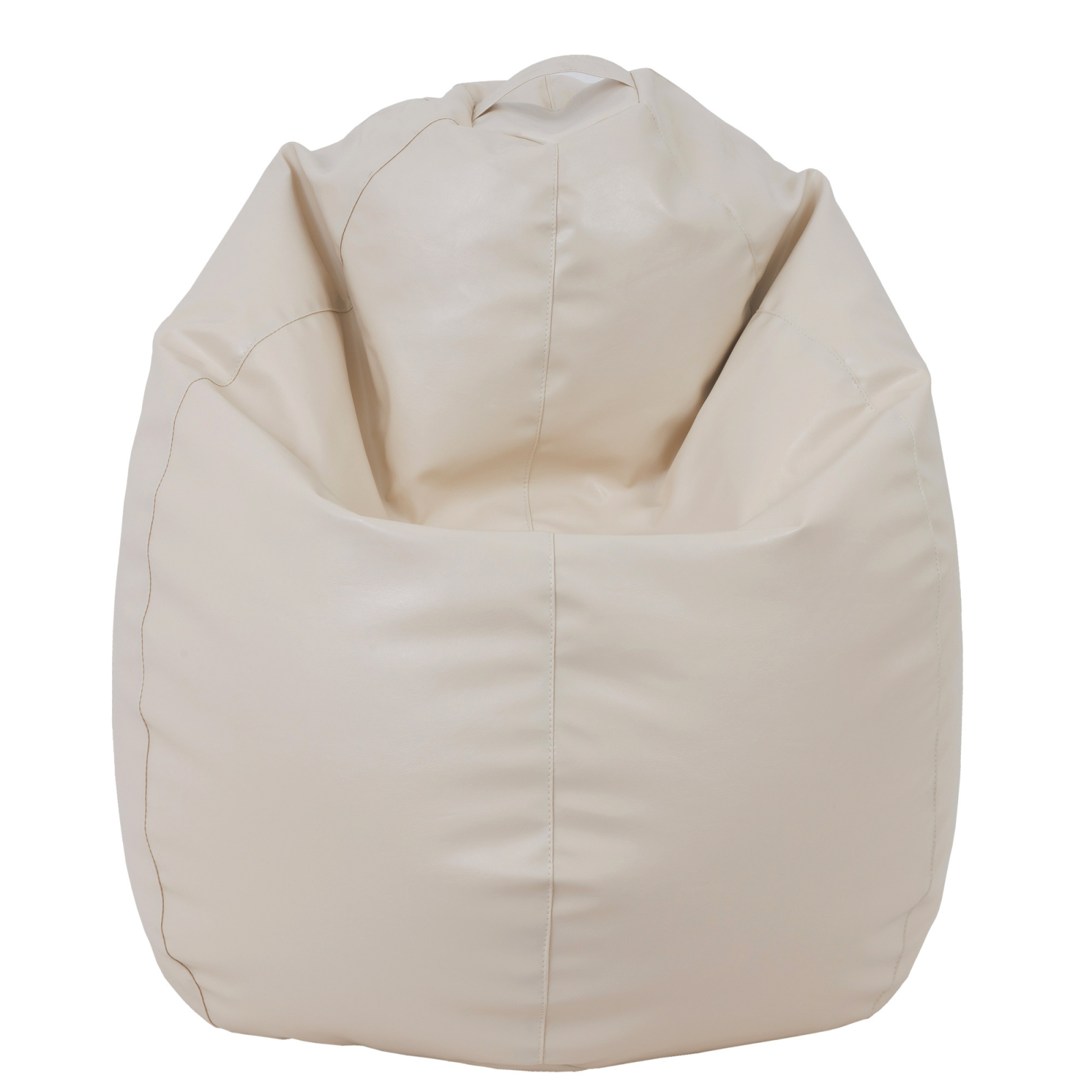 Mara - fotoliu puff - imitatie piele - crem [1]