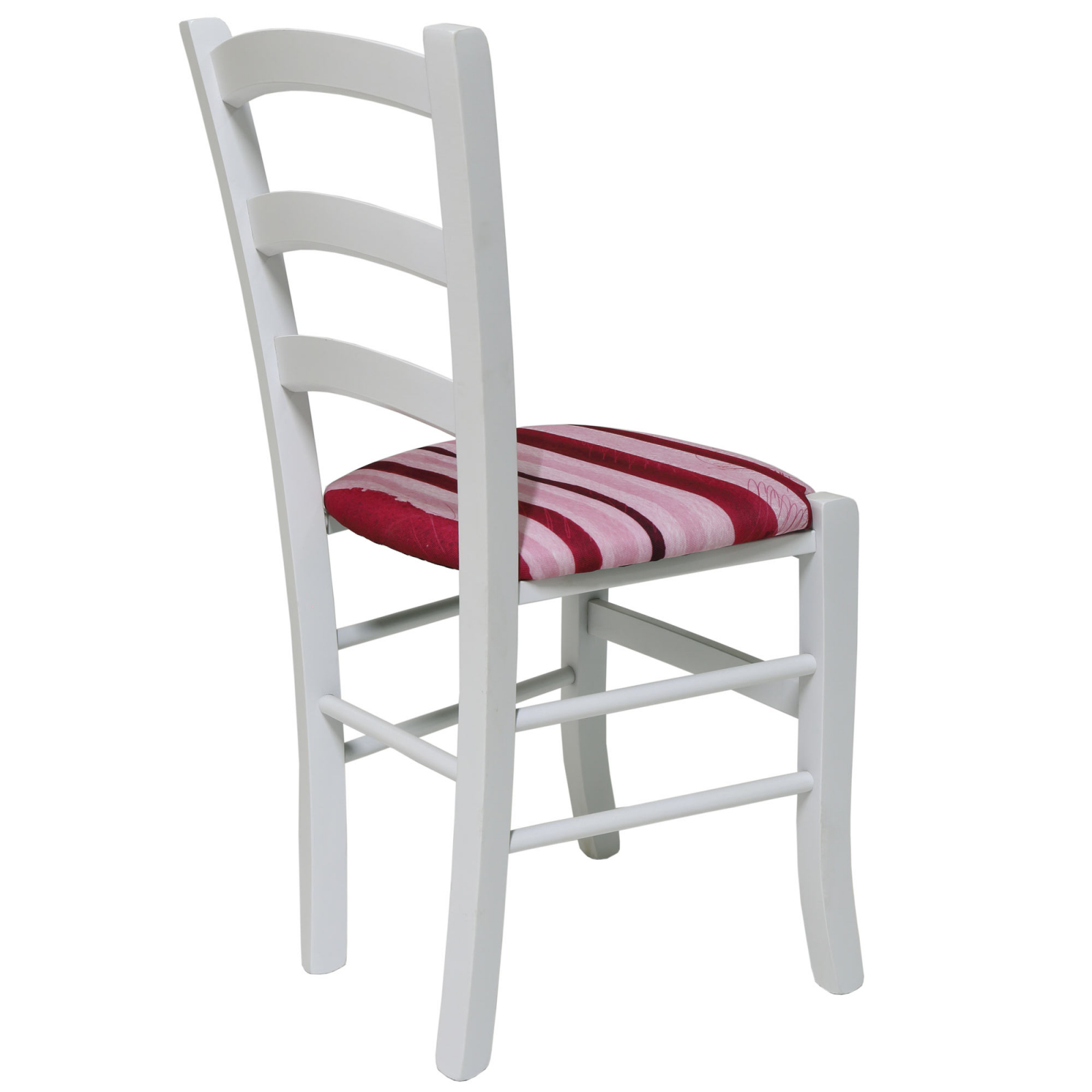 Scaun Paesana, cadru fag, culoare alb, material stofa print dungi [2]