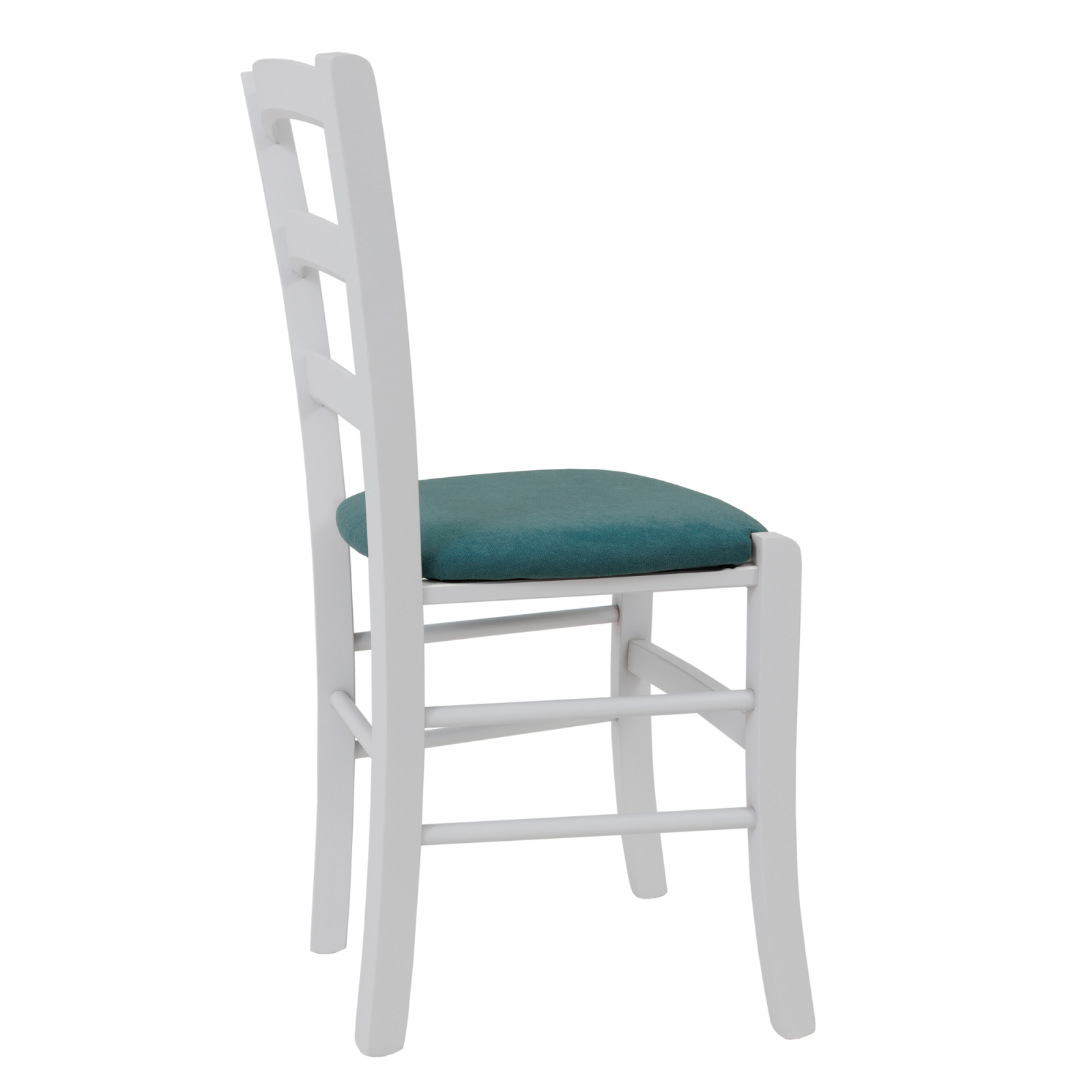 Scaun Paesana, cadru fag, culoare alb, material stofa K12 turcoaz [1]