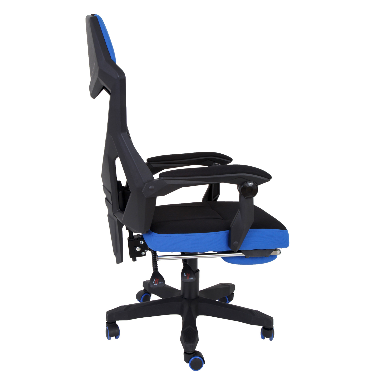 Scaun gaming Florenta - negru/albastru [2]