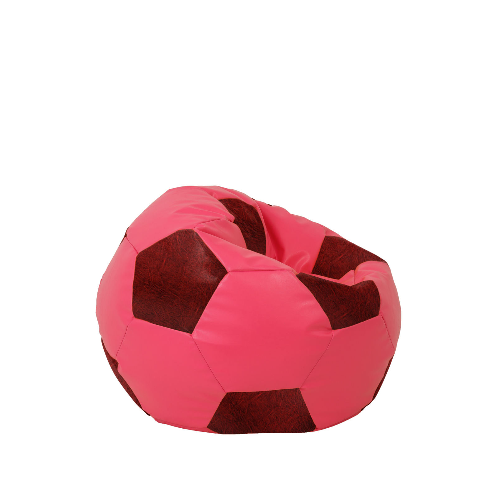 Baby Ball - fotoliu puf - imitatie piele roz/visiniu [1]