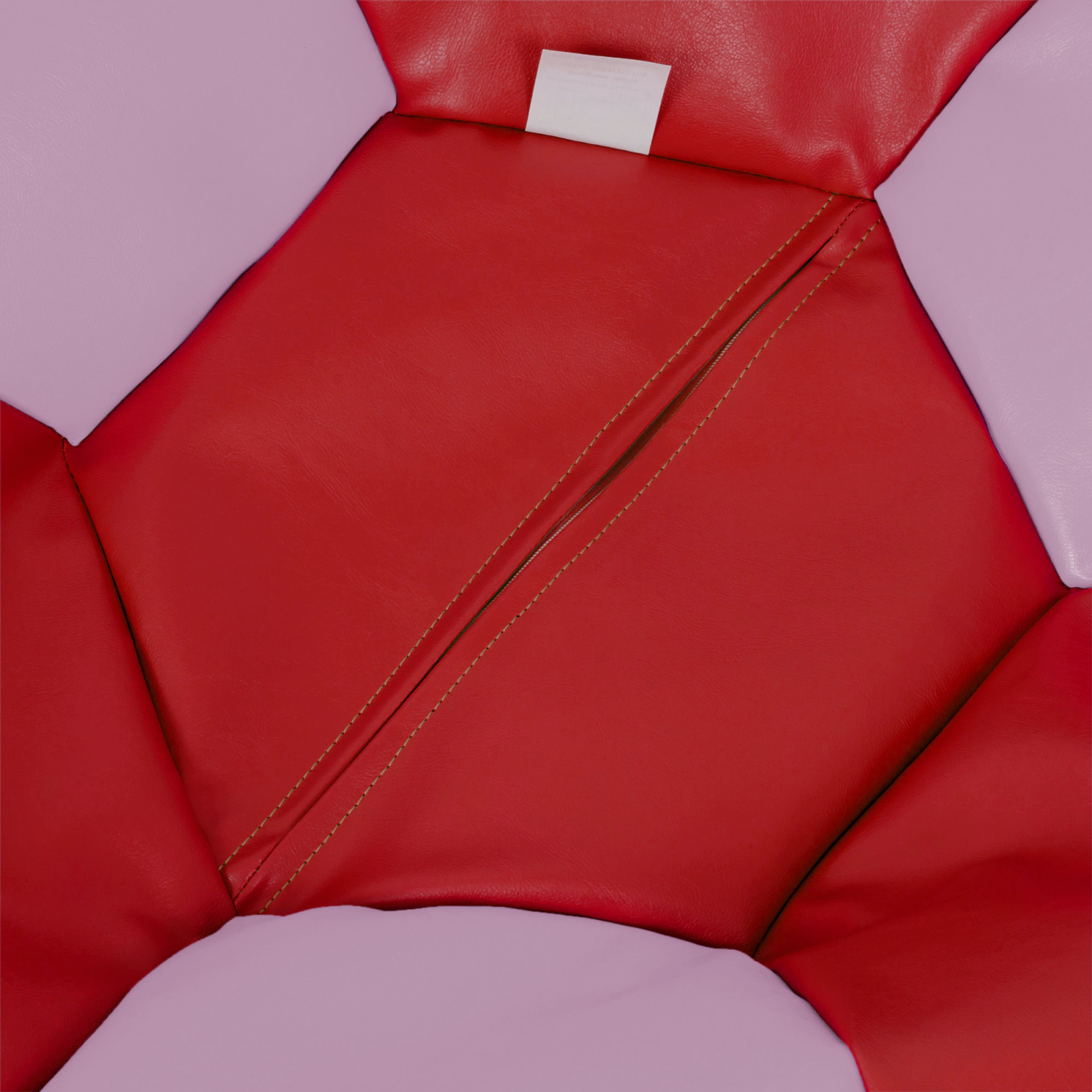 Mega Ball - fotoliu puf - imitatie piele rosu/mov [2]
