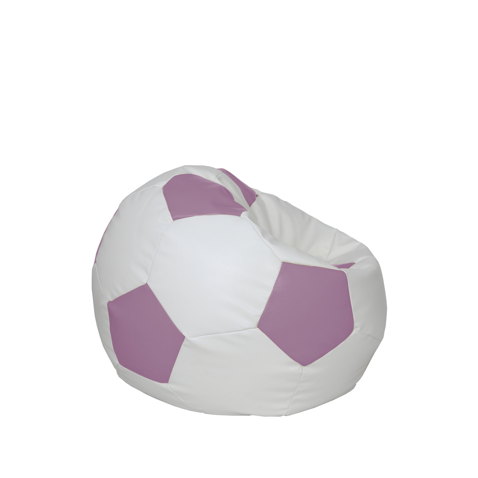 Baby Ball - fotoliu puf - imitatie piele alb/mov [1]