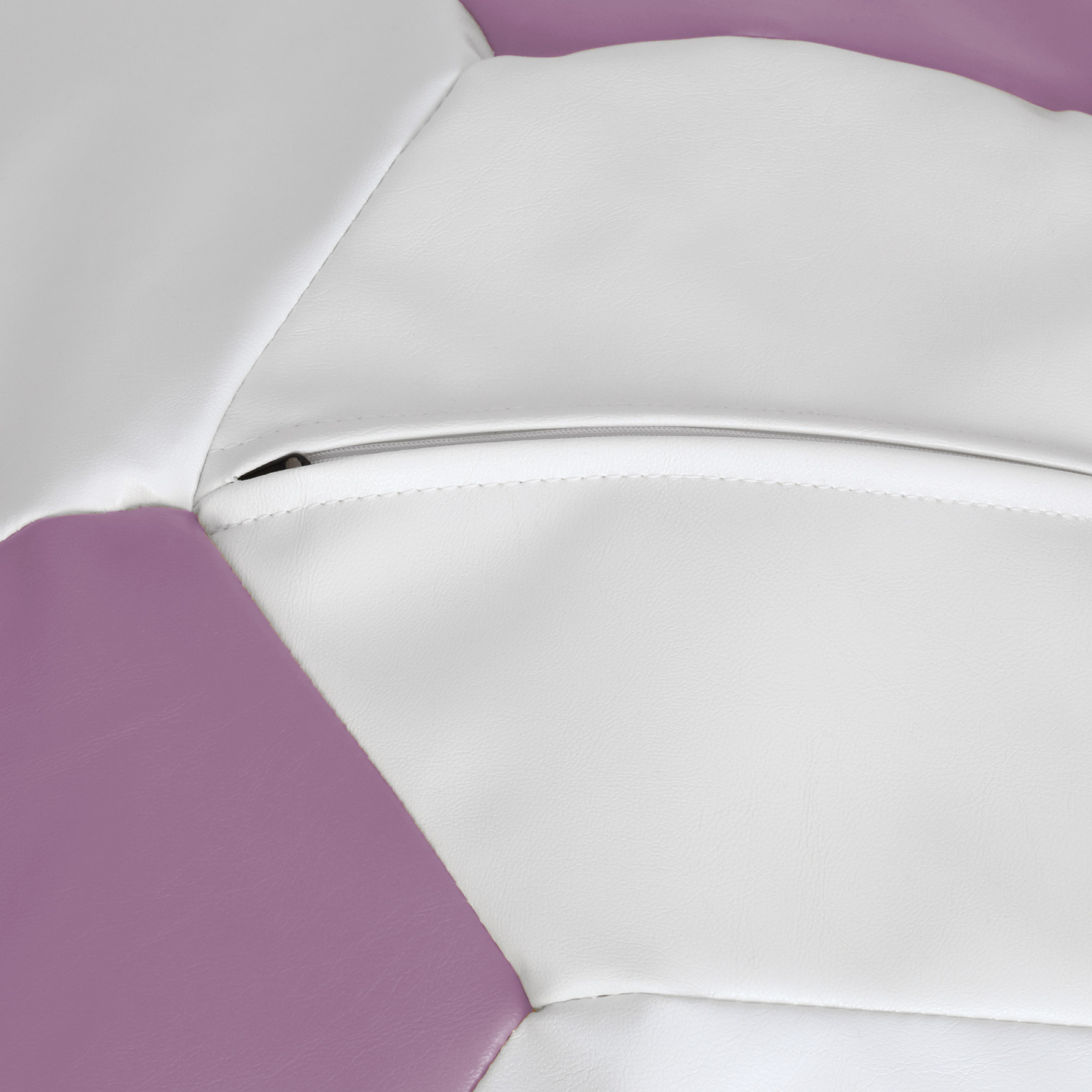 Baby Ball - fotoliu puf - imitatie piele alb/mov [2]