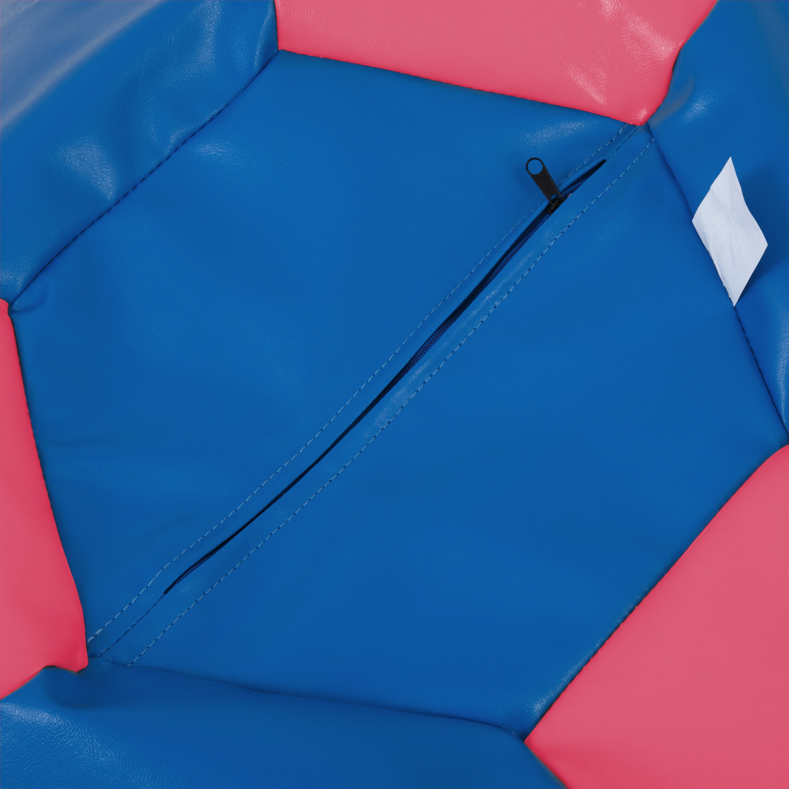 Baby Ball - fotoliu puf - imitatie piele albastru/roz [2]