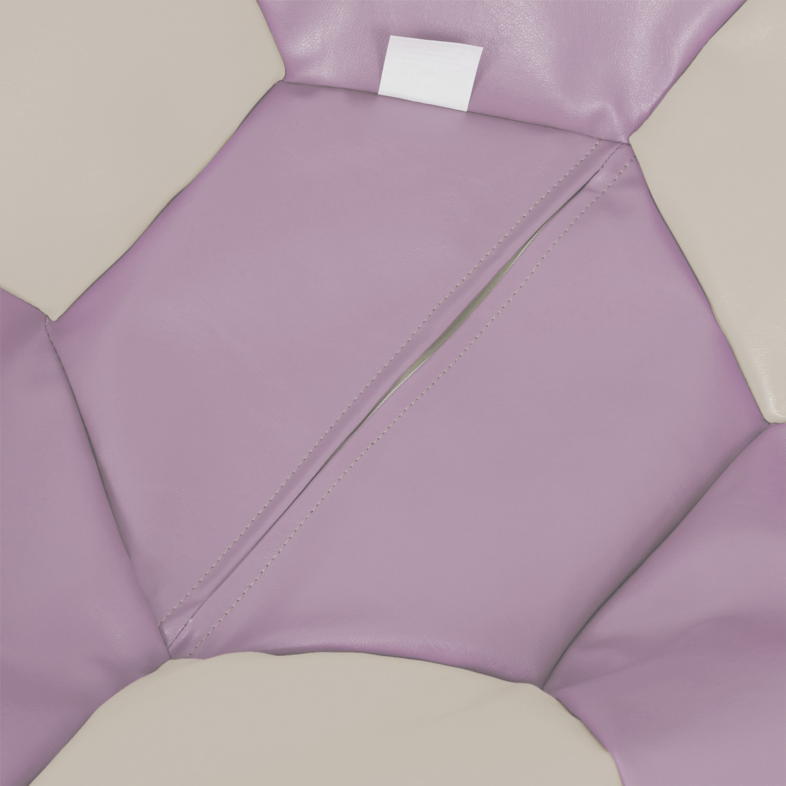 Baby Ball - fotoliu puf - imitatie piele mov/crem [2]