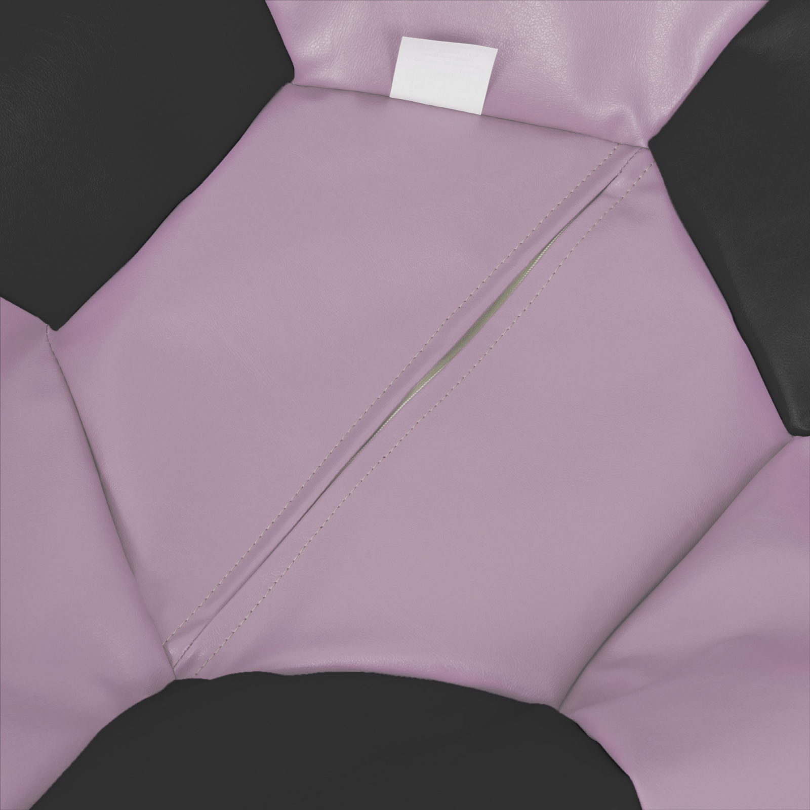 Baby Ball - fotoliu puf - imitatie piele mov/negru [2]