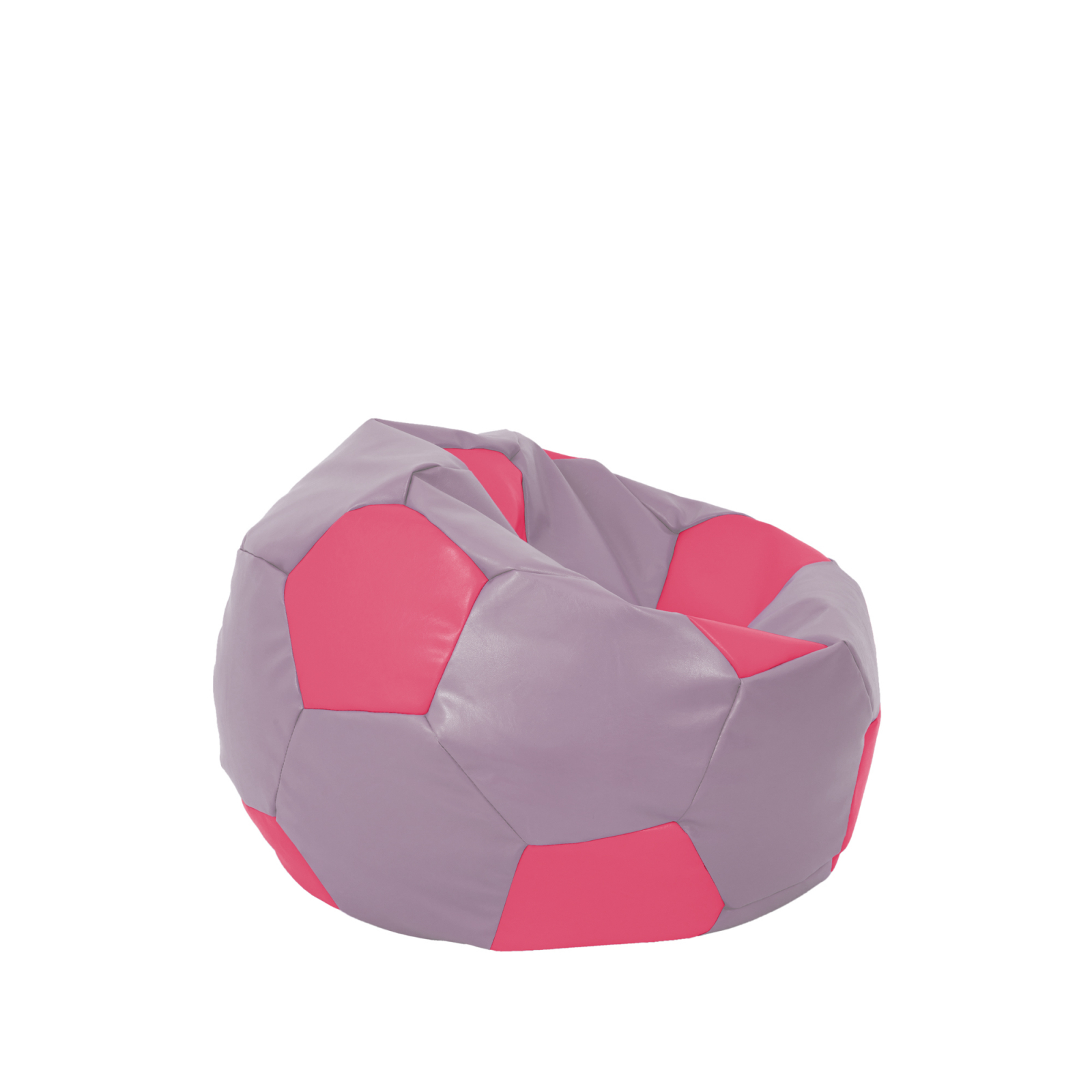 Baby Ball - fotoliu puf - imitatie piele mov/roz [1]