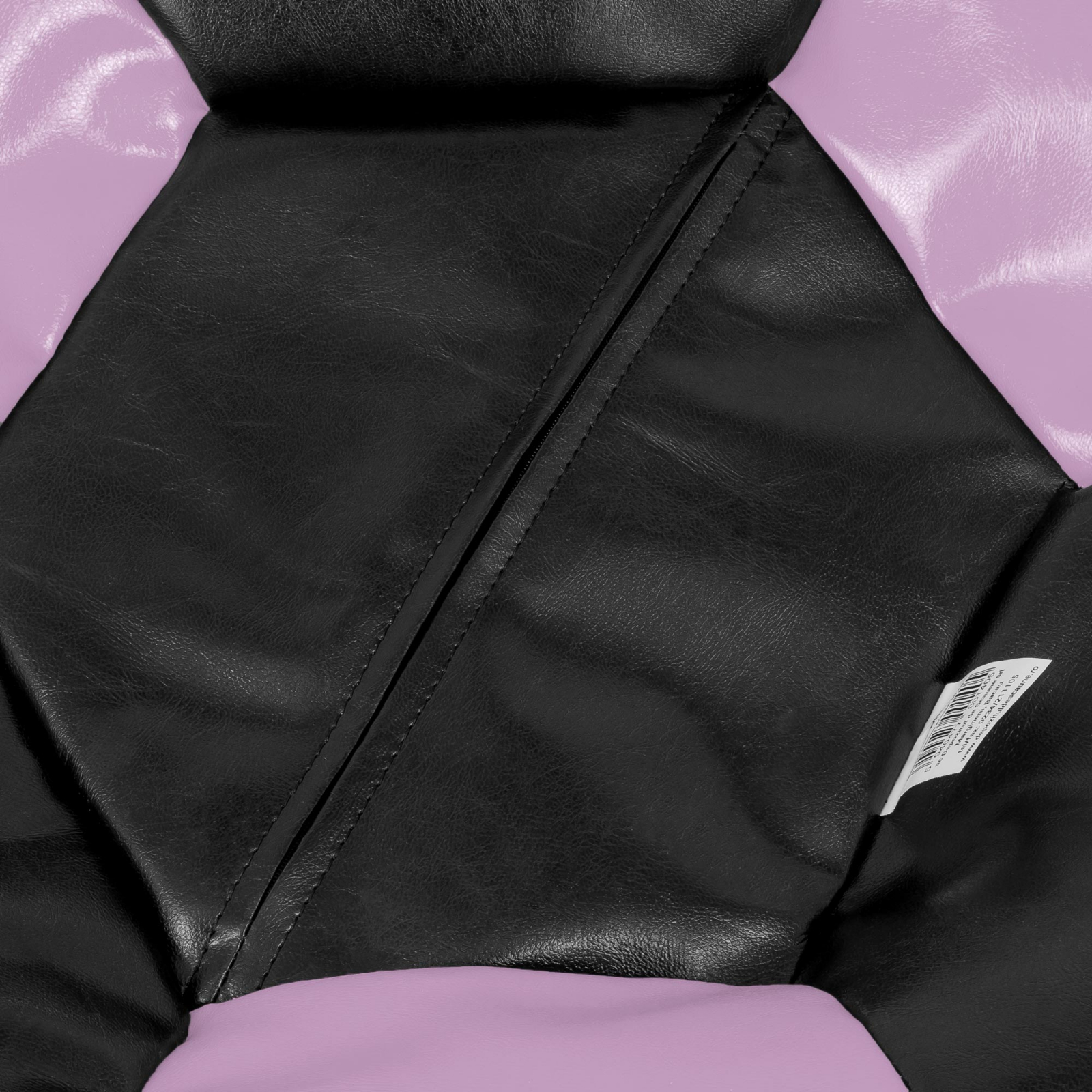 Baby Ball - fotoliu puf - imitatie piele negru/mov [2]