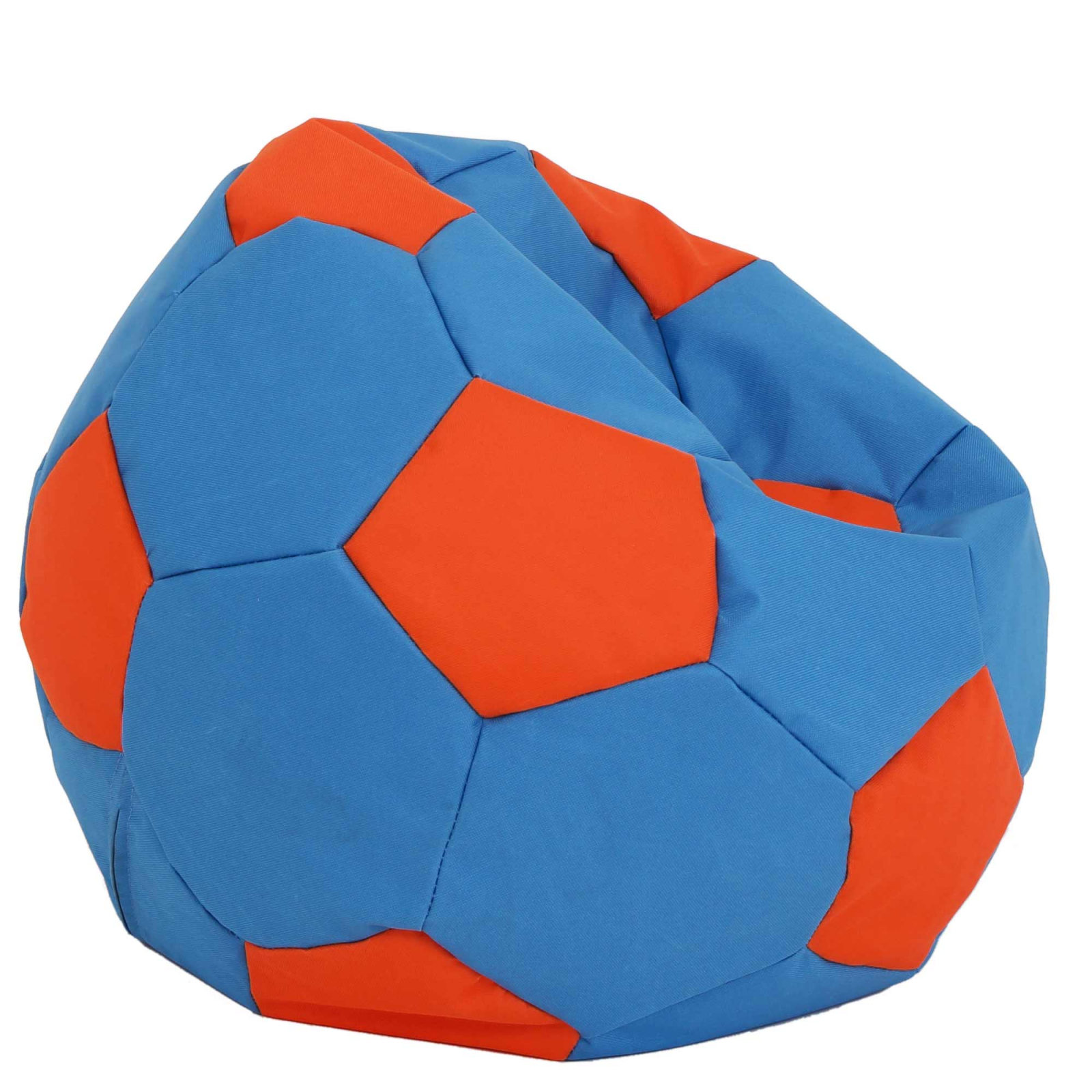 Baby Ball - fotoliu puf - stofa impermeabila albastru/portocaliu [1]