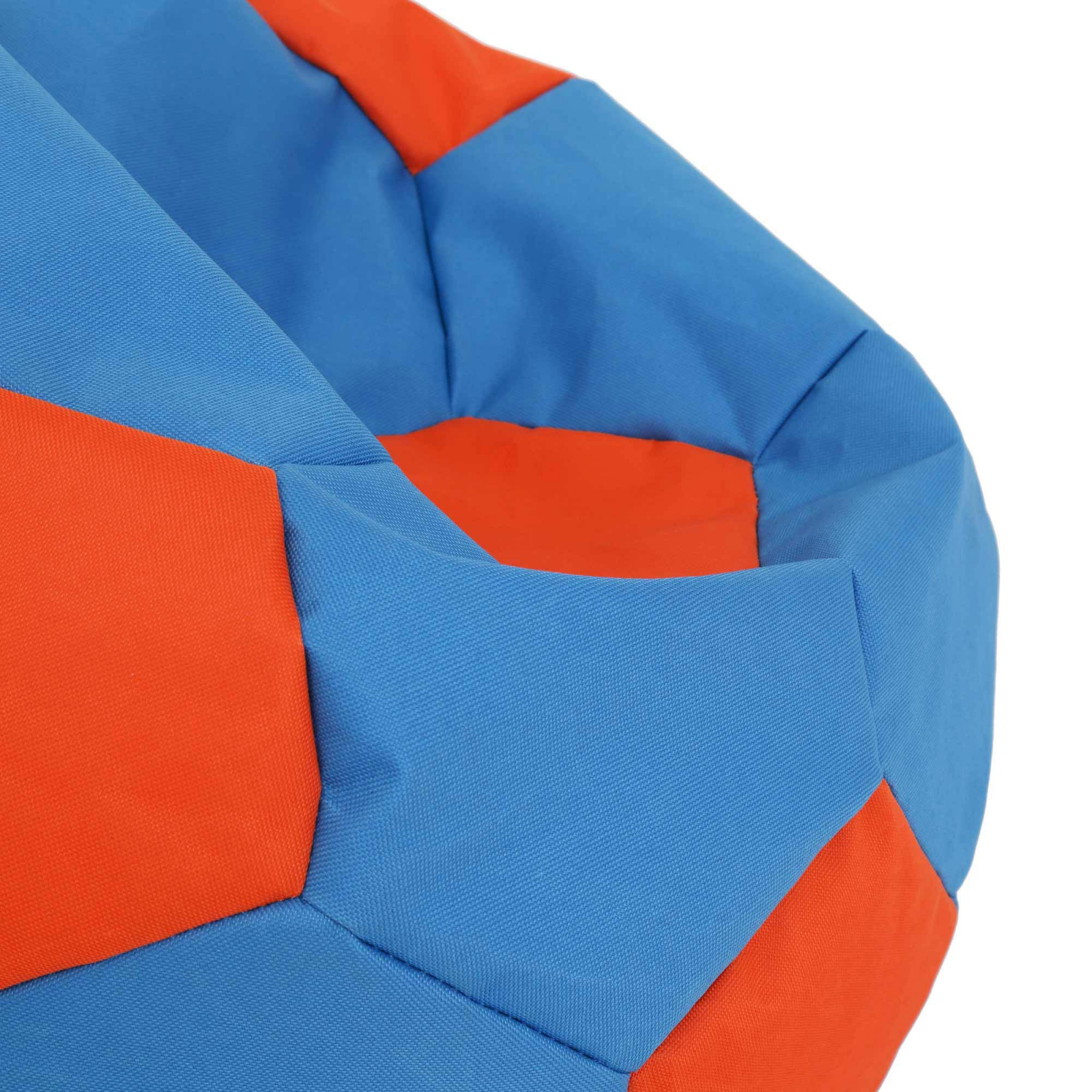 Baby Ball - fotoliu puf - stofa impermeabila albastru/portocaliu [3]