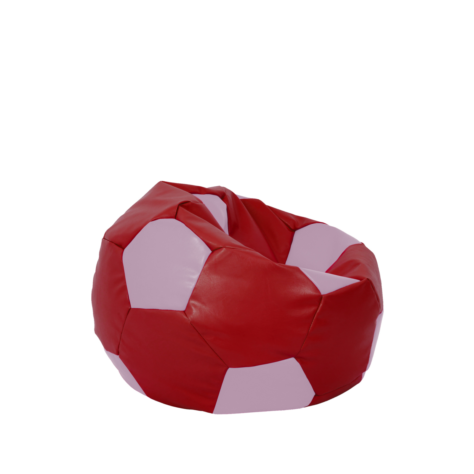 Baby Ball - fotoliu puf - imitatie piele rosu/mov [1]