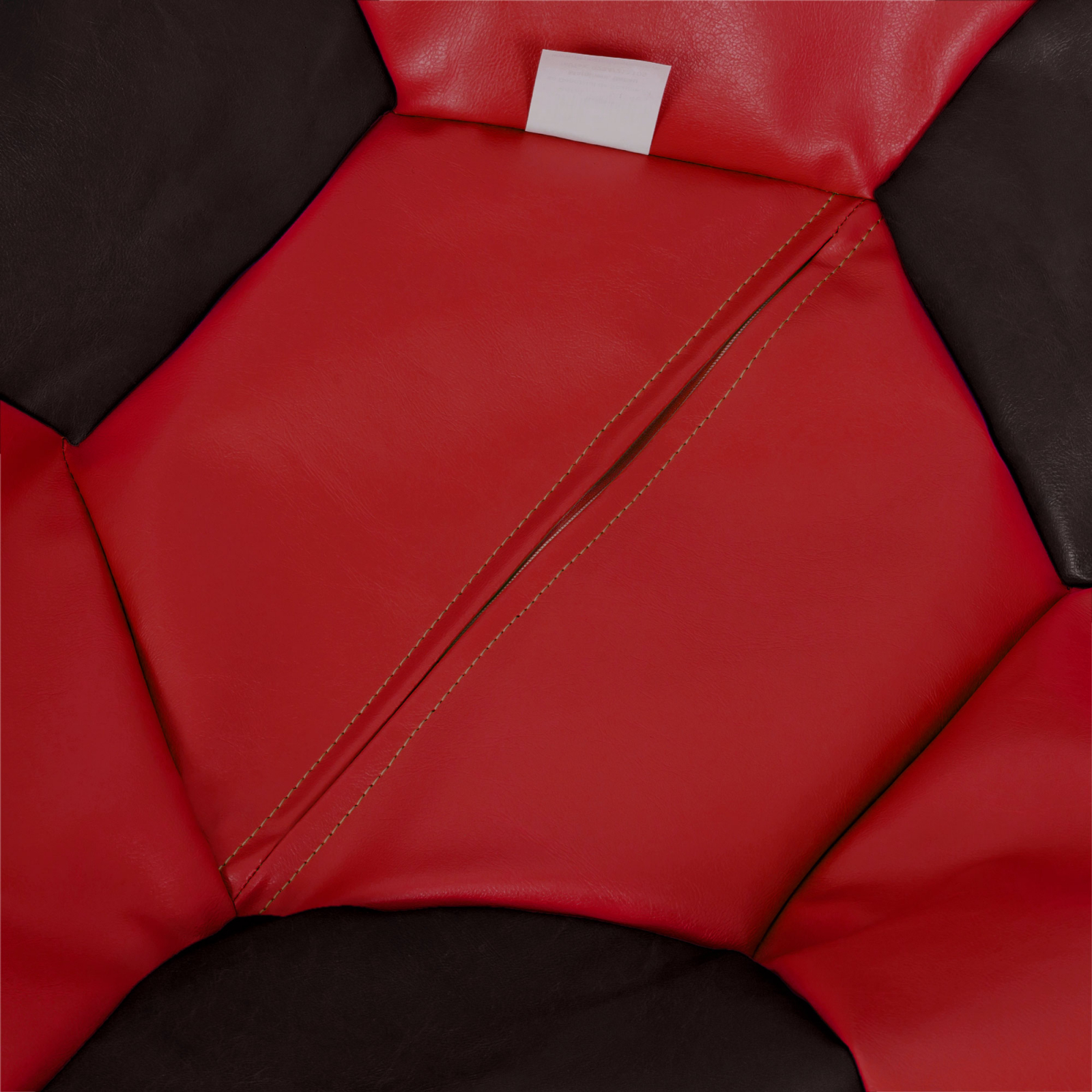 Baby Ball - fotoliu puf - imitatie piele rosu/wenge [2]