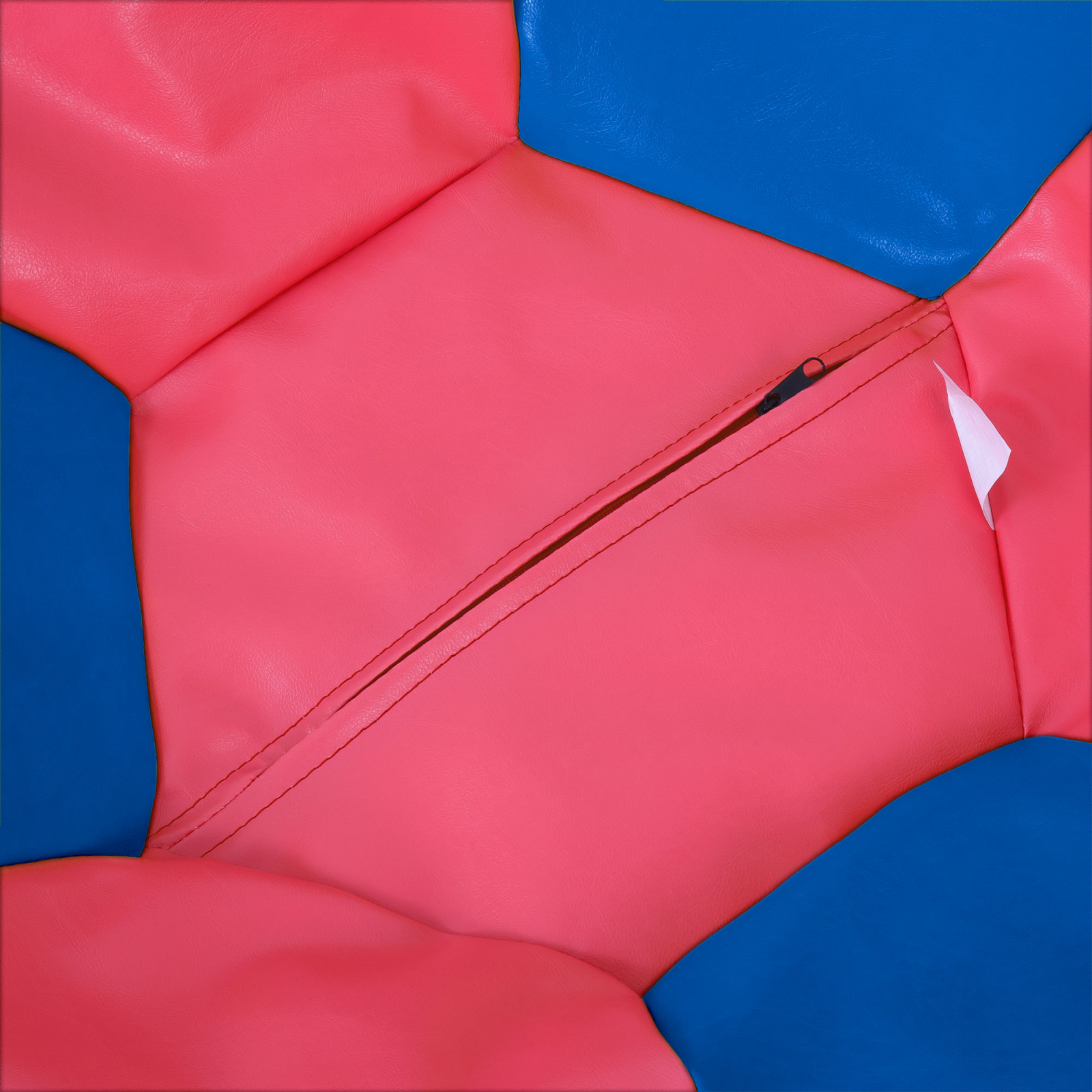 Baby Ball - fotoliu puf - imitatie piele roz/albastru [2]