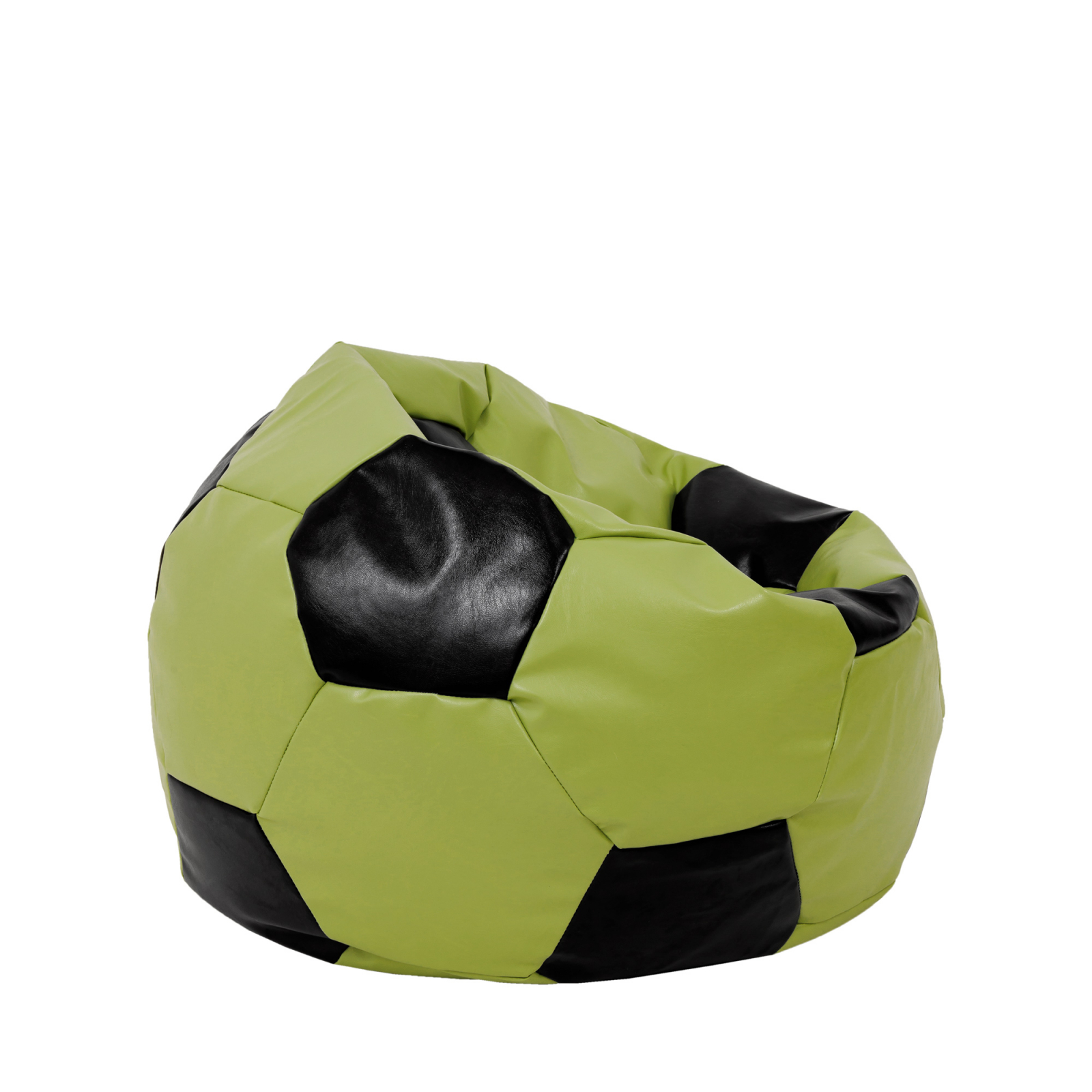 Baby Ball - fotoliu puf - imitatie piele verde/negru [1]
