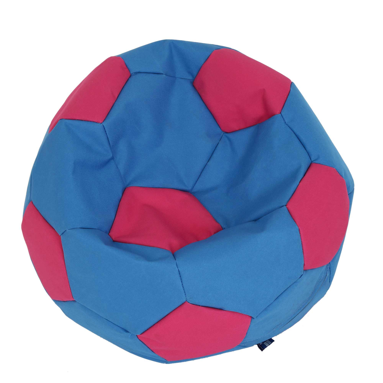 Baby Ball - fotoliu puf - stofa impermeabila albastru/roz [2]