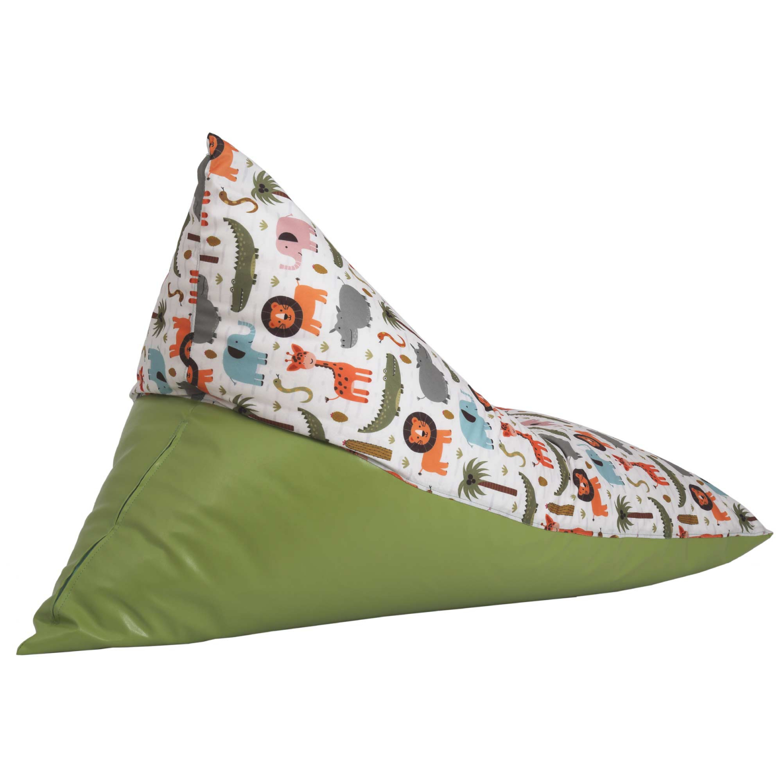 Bean bag Relax - Animale safari - Imitatie piele verde [3]
