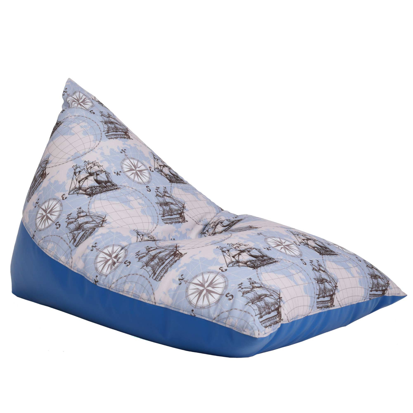 Bean bag Relax - Corabii fond bleu - Imitatie piele albastru [1]